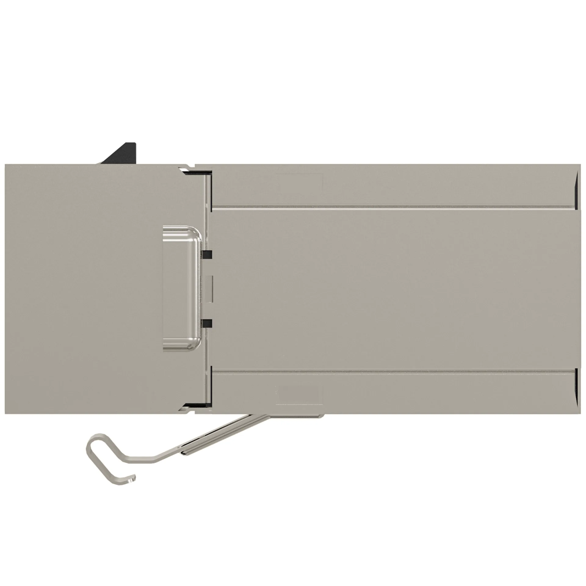 Keystone Einbauadapter RJ45 STP, Cat.6A, 90° Anschluß, Edelstahlblechgehäuse – Ansicht 3