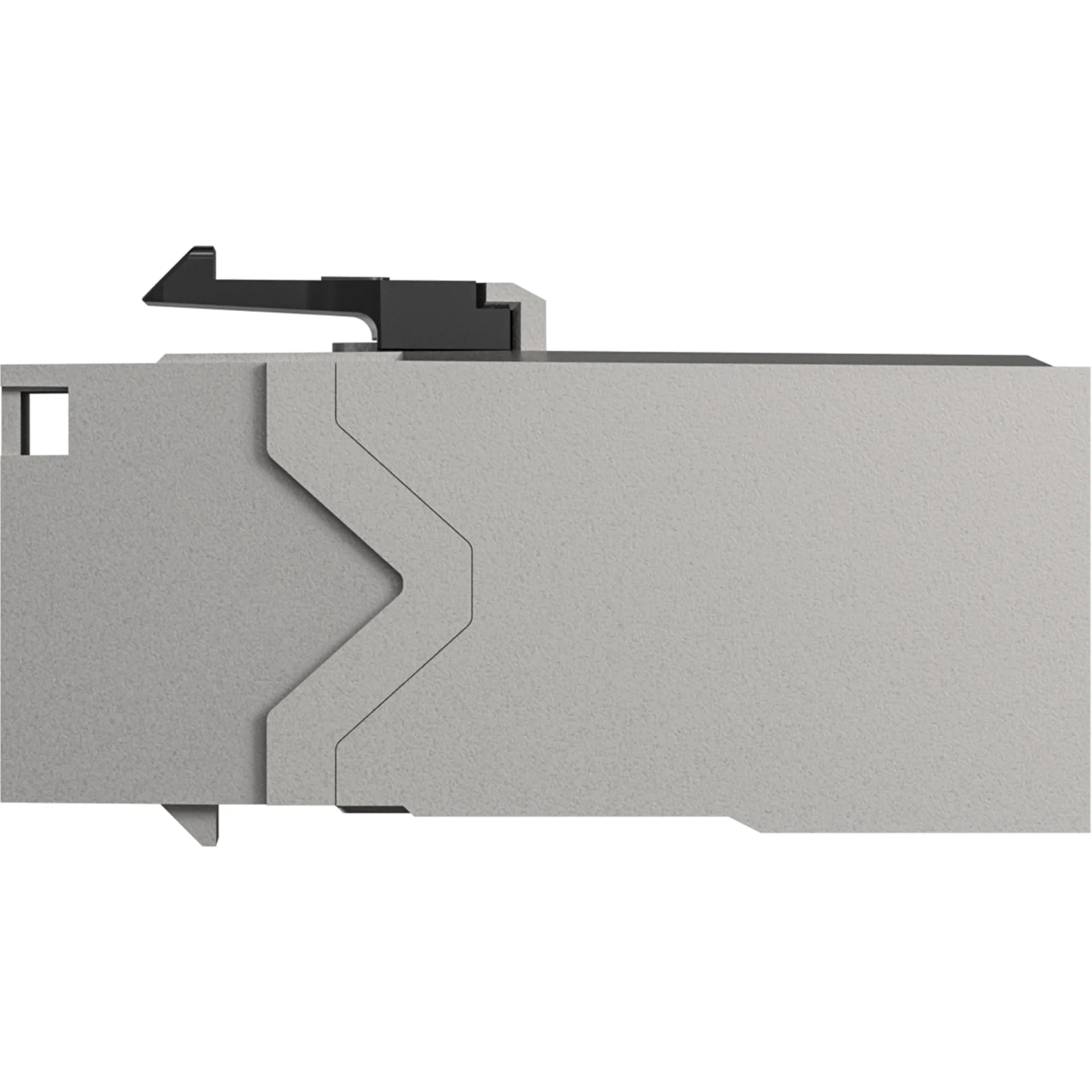 Keystone Einbauadapter RJ45 STP, Cat.6A, 90° Anschluß, Zinkdruckguß T=40mm – Ansicht 3
