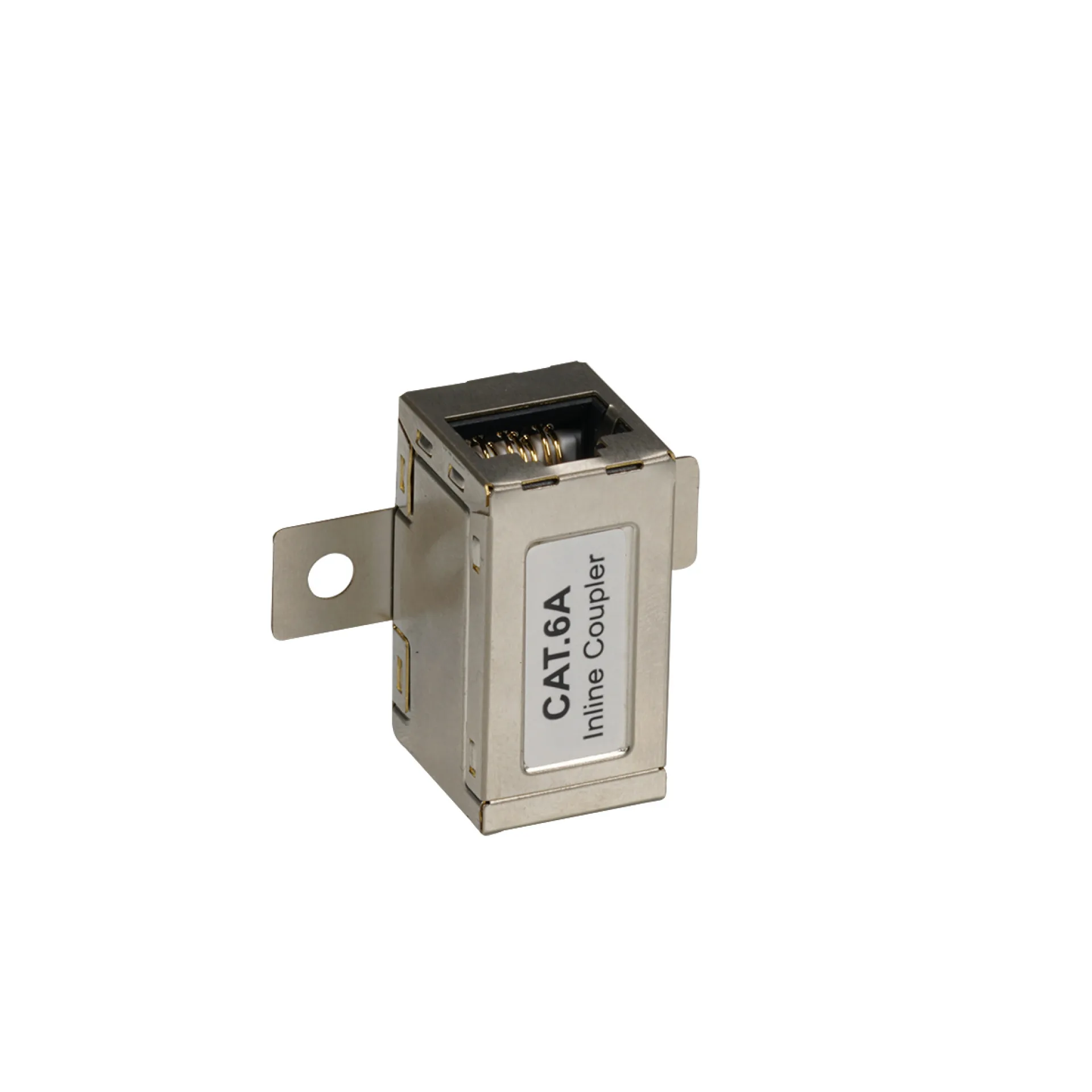 Modular-Adapter RJ45 STP, Cat.6A, ,mit Flansch für Wandmontage – Ansicht 2