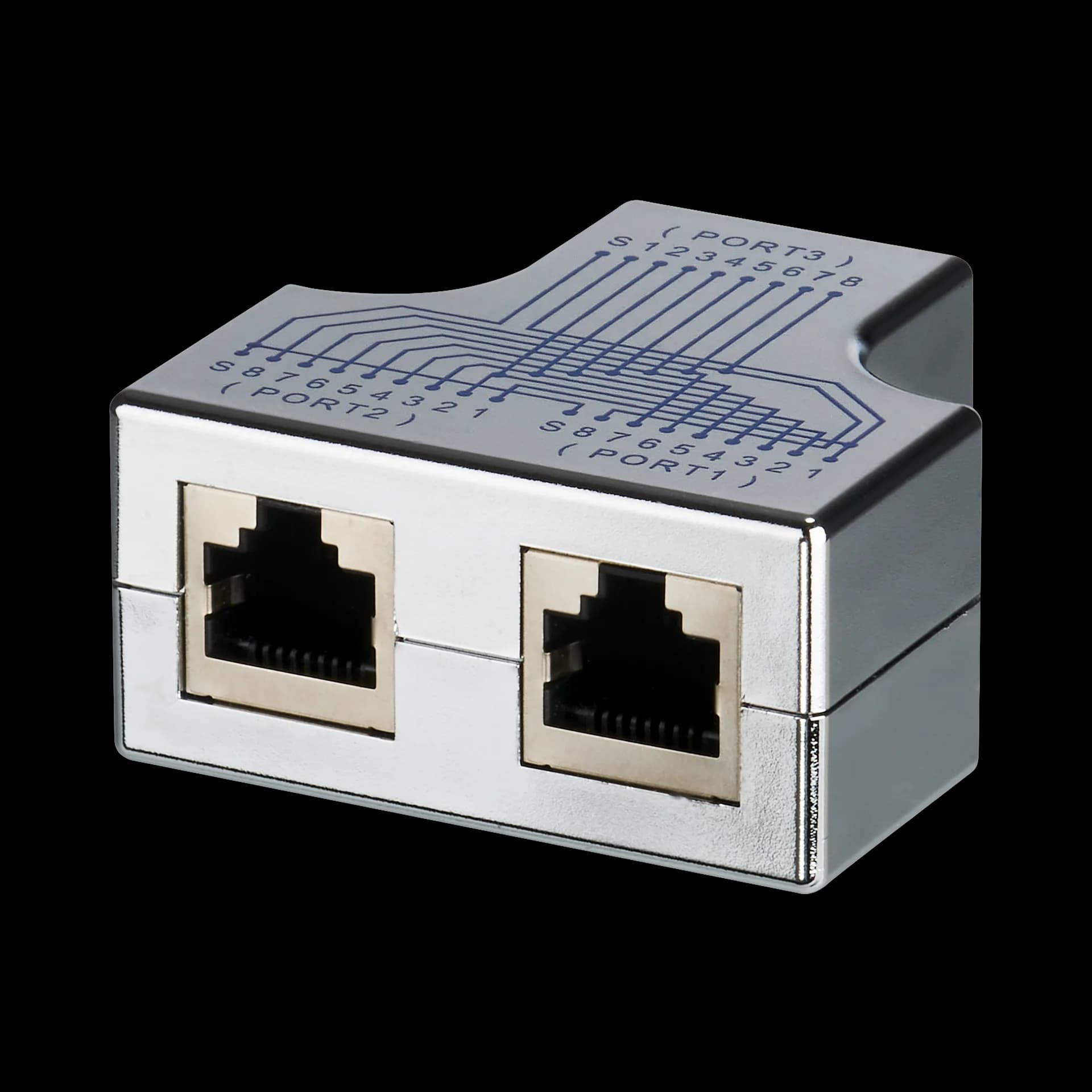 T-Modular-Adapter RJ45 Buchse/2xBuchse 1:1, geschirmt