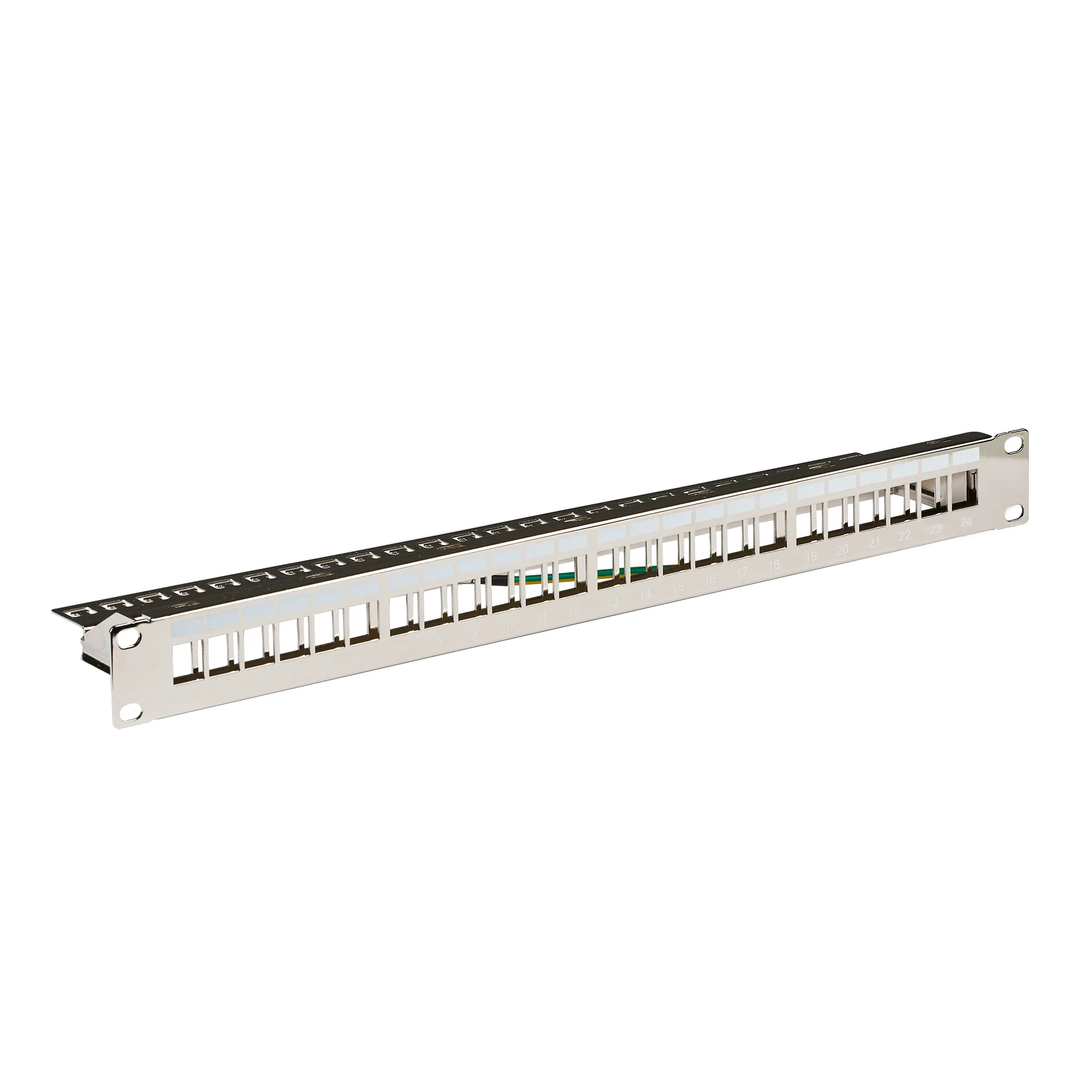Verteilerfeld 19" 1HE, 24-Port, Metall, metallfarben