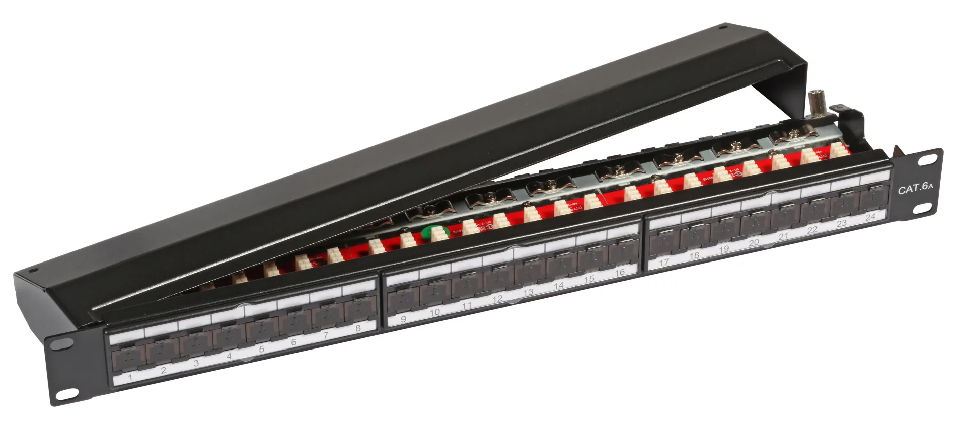 Patchpanel STP 24xRJ45 Cat.6A/Class EA 19“ 1HE