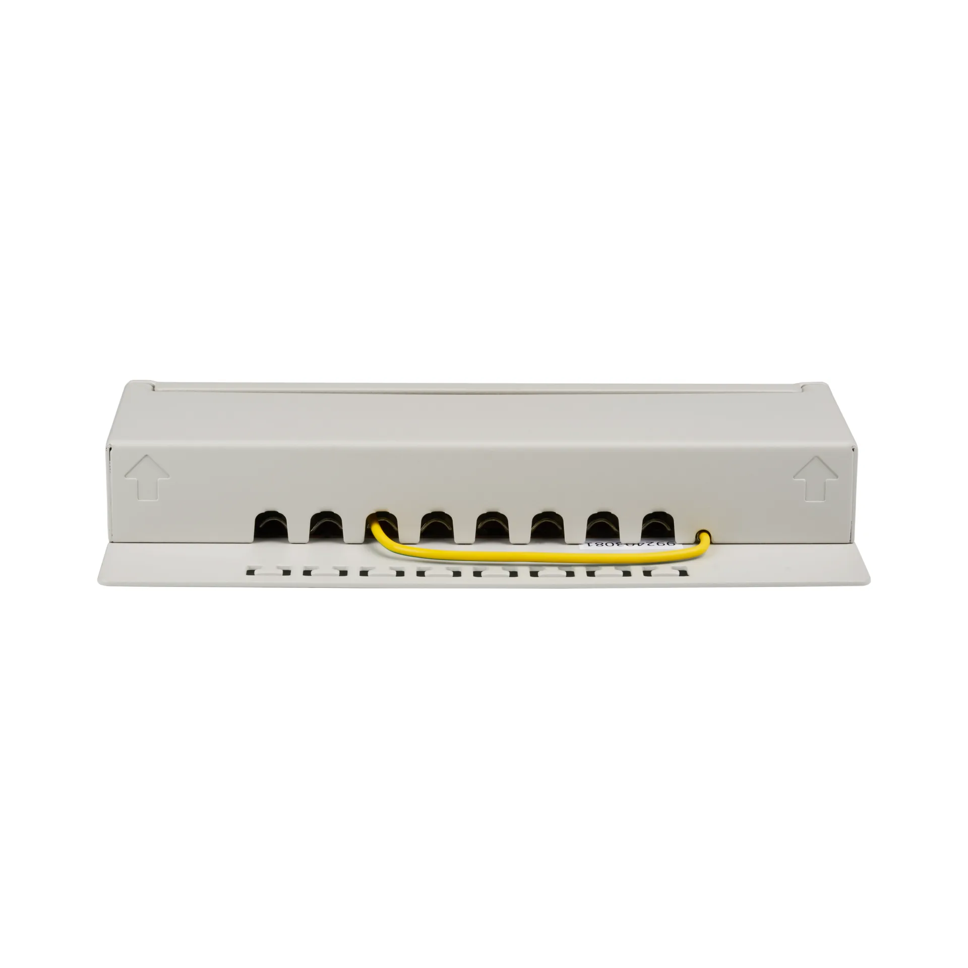 Mini-Patchpanel STP 8xRJ45 Cat.6A, 10“ 1HE, RAL7035 grau – Ansicht 3