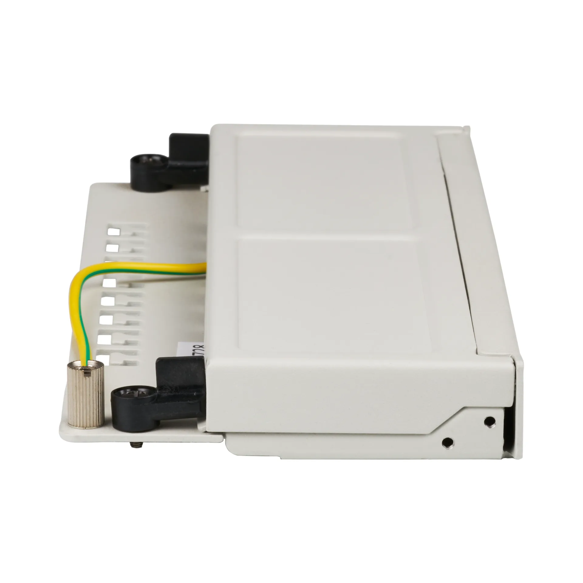 Mini-Patchpanel STP 8xRJ45 Cat.6A, 10“ 0,5HE, RAL7035 grau – Ansicht 2