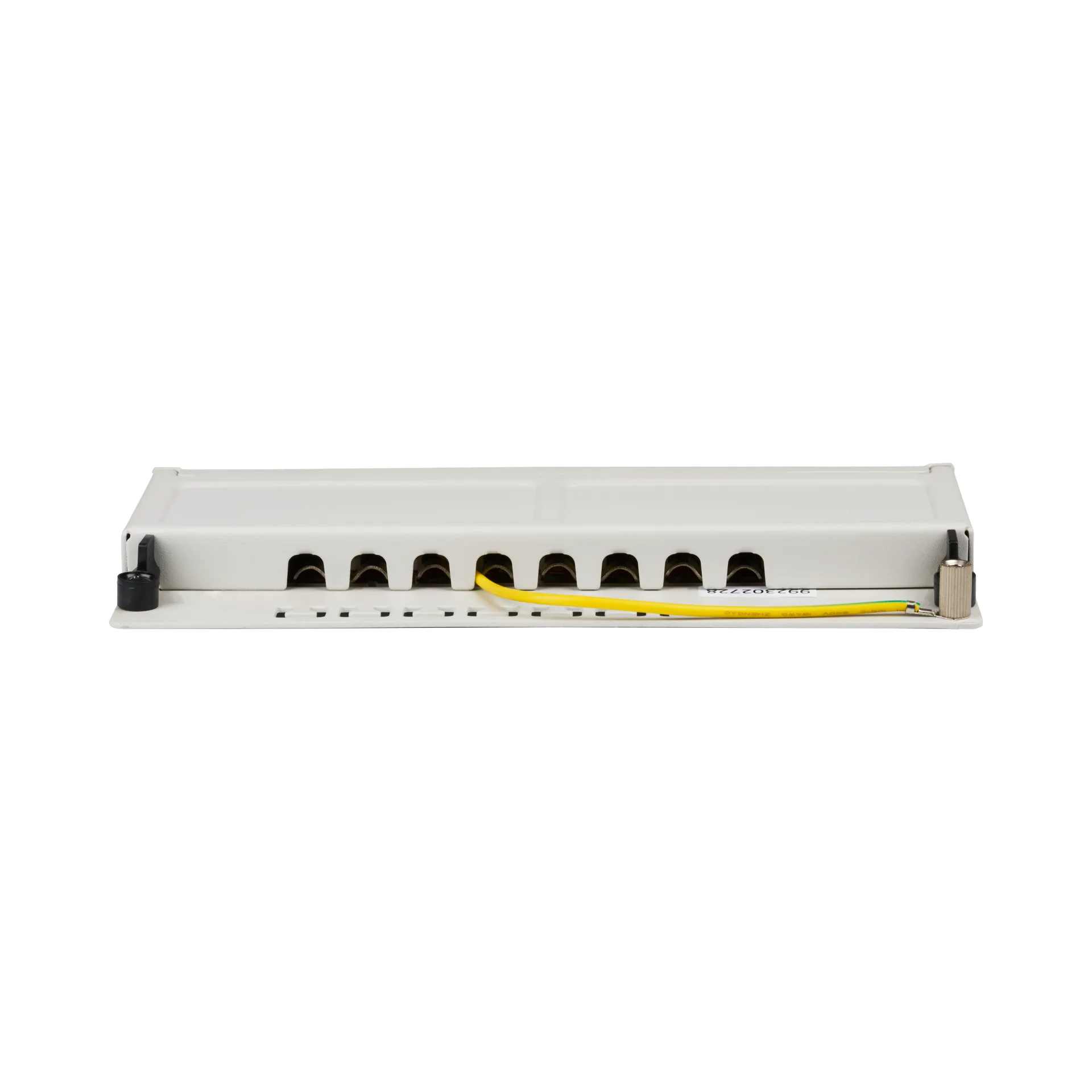 Mini-Patchpanel STP 8xRJ45 Cat.6A, 10“ 0,5HE, RAL7035 grau – Ansicht 3