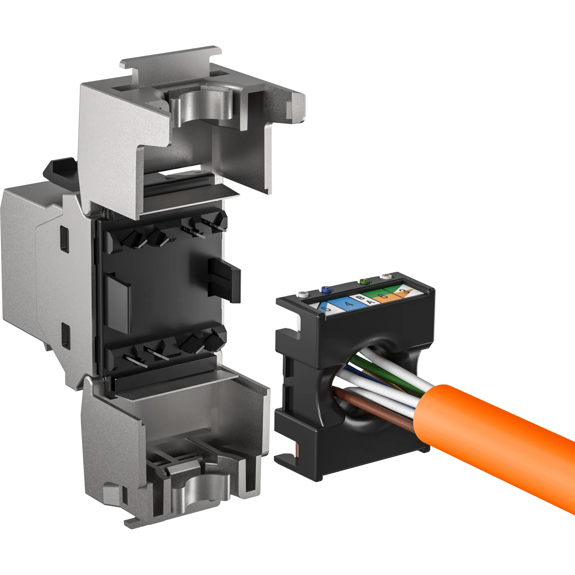 RJ45 Keystone STP, Cat.6A, 500MHz, Komponenten zertifiziert – Ansicht 4