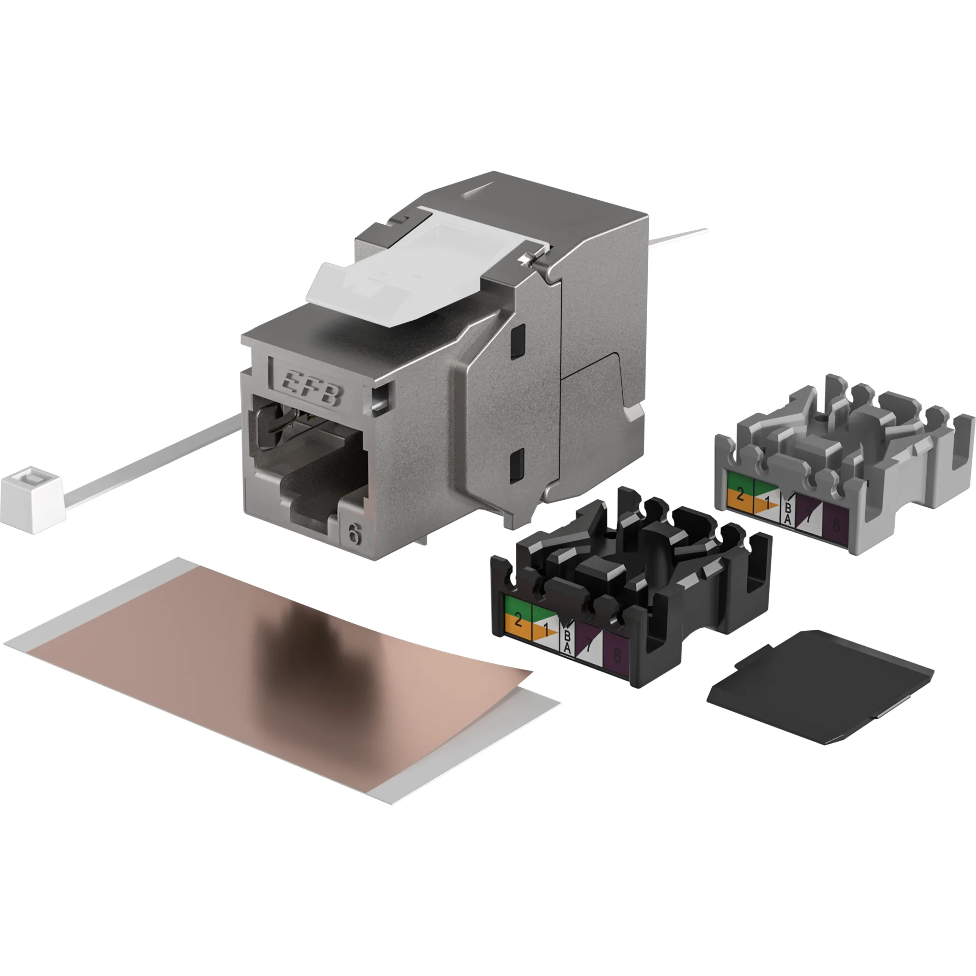 RJ45 Keystone STP, Cat.6, 250MHz – Ansicht 3