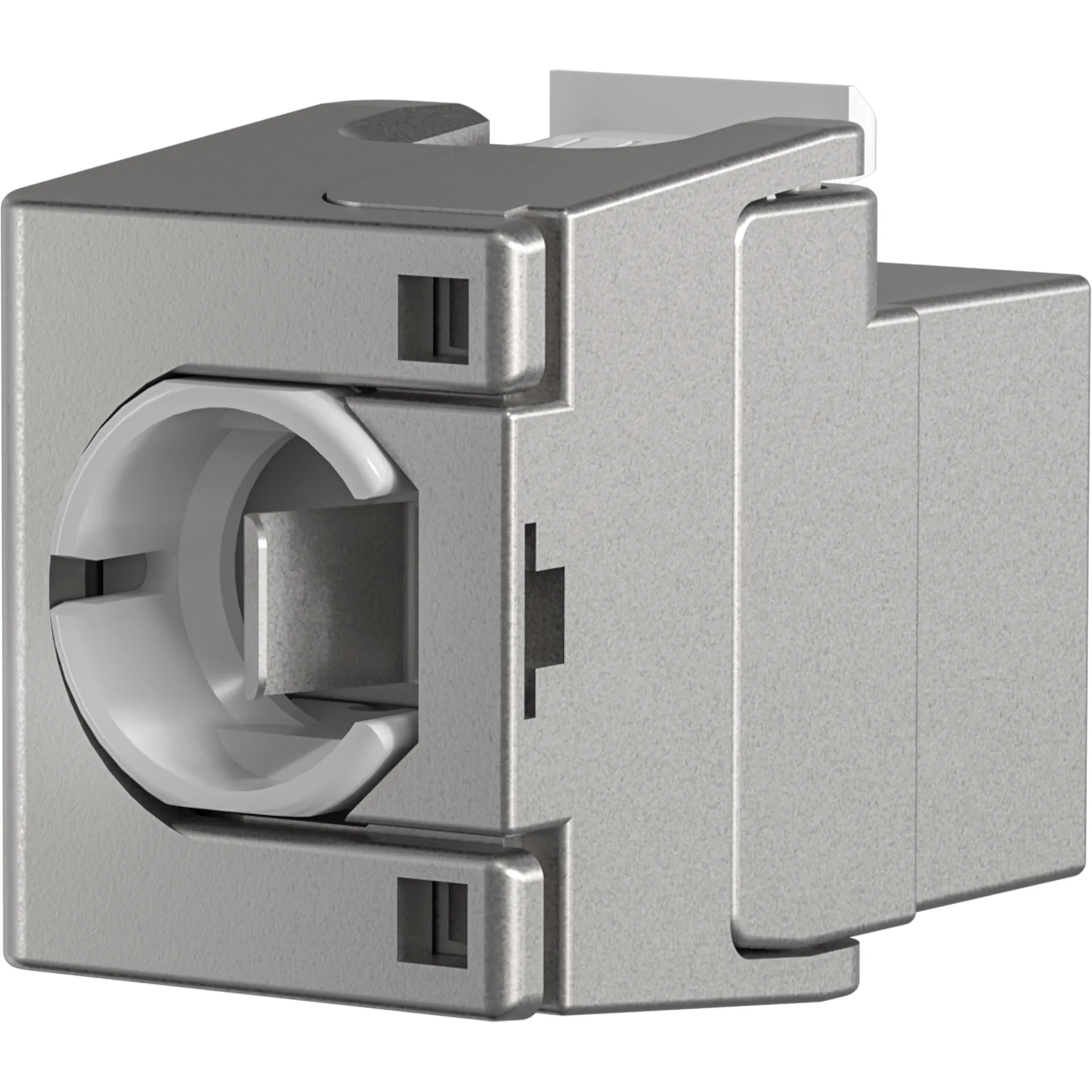 RJ45 Shortbody Keystone STP, Cat.6A 500MHz mit integriertem Shutter – Ansicht 2