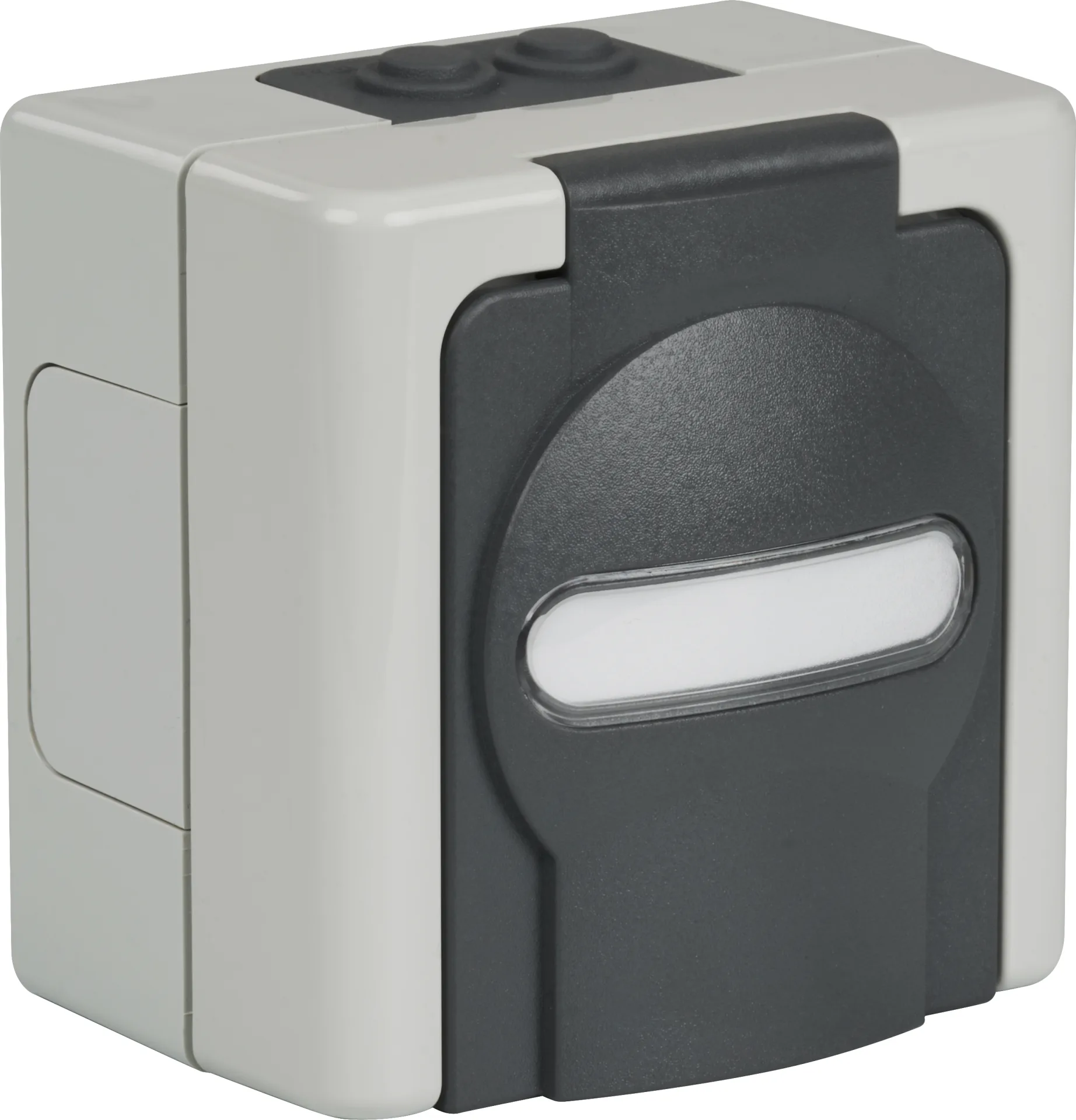Aufputz-Feuchtraum Leergehäuse für 2 Keystone Module IP44 Farbe