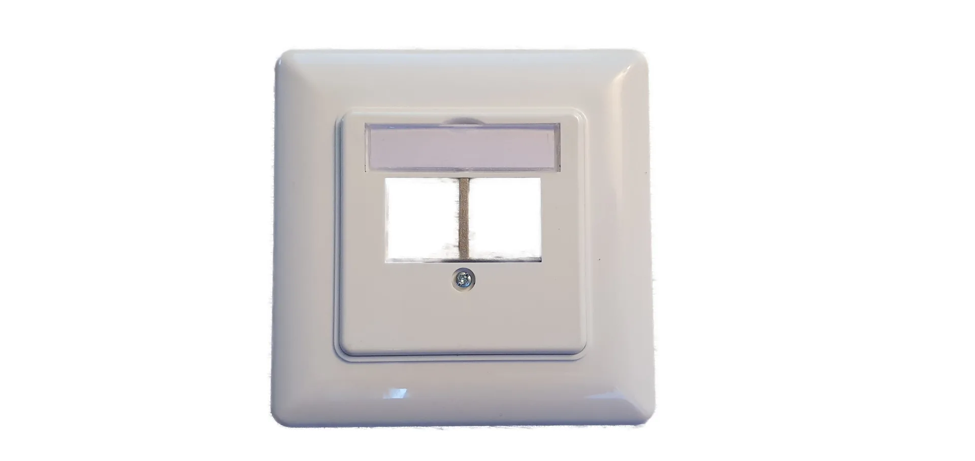 2-Port Rahmenset für Keystones gerader Auslass DIN49075 Signal