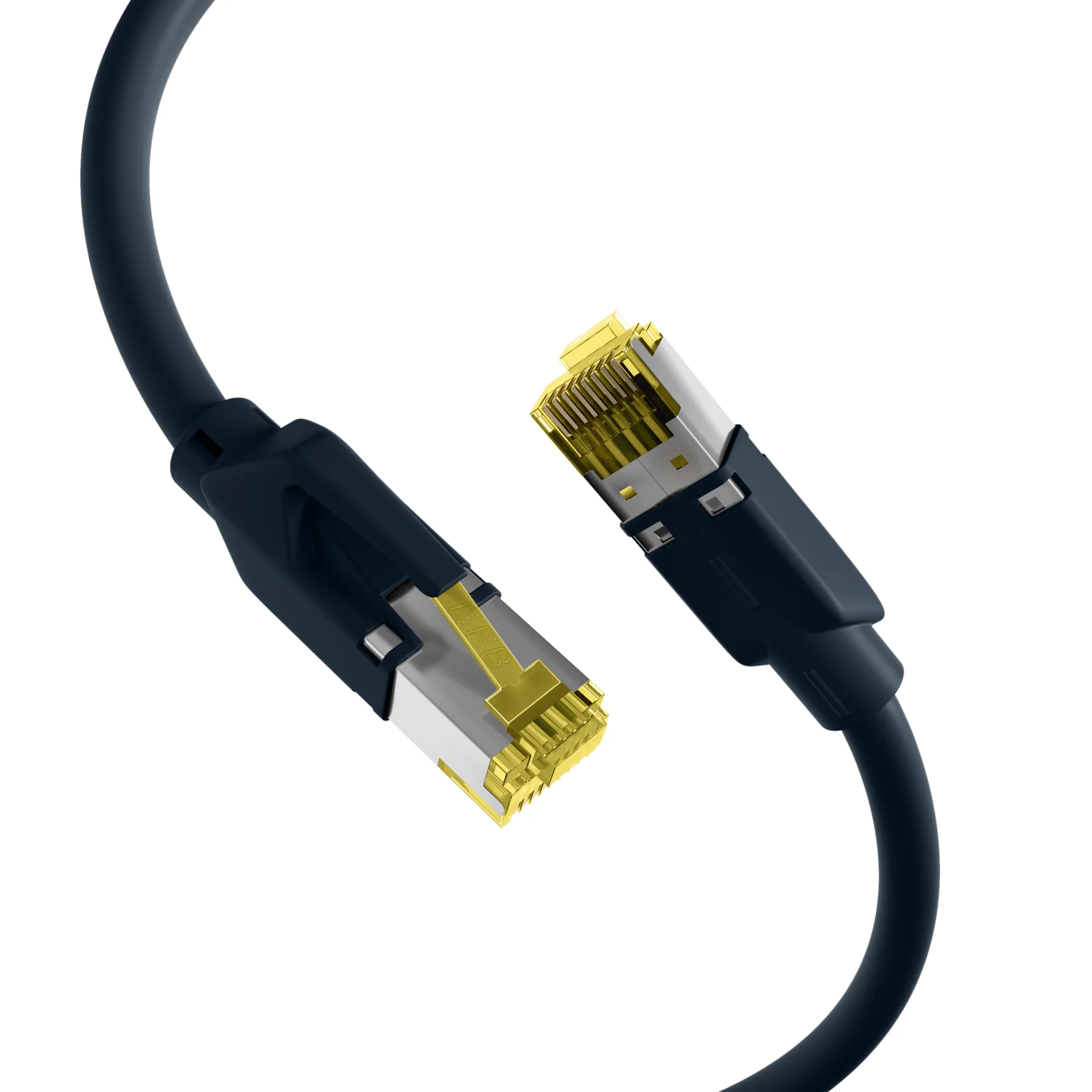 RJ45 Patchkabel Cat.6A S/FTP PUR Cat.7 Rohkabel TM31 schwarz 5m – Ansicht 2