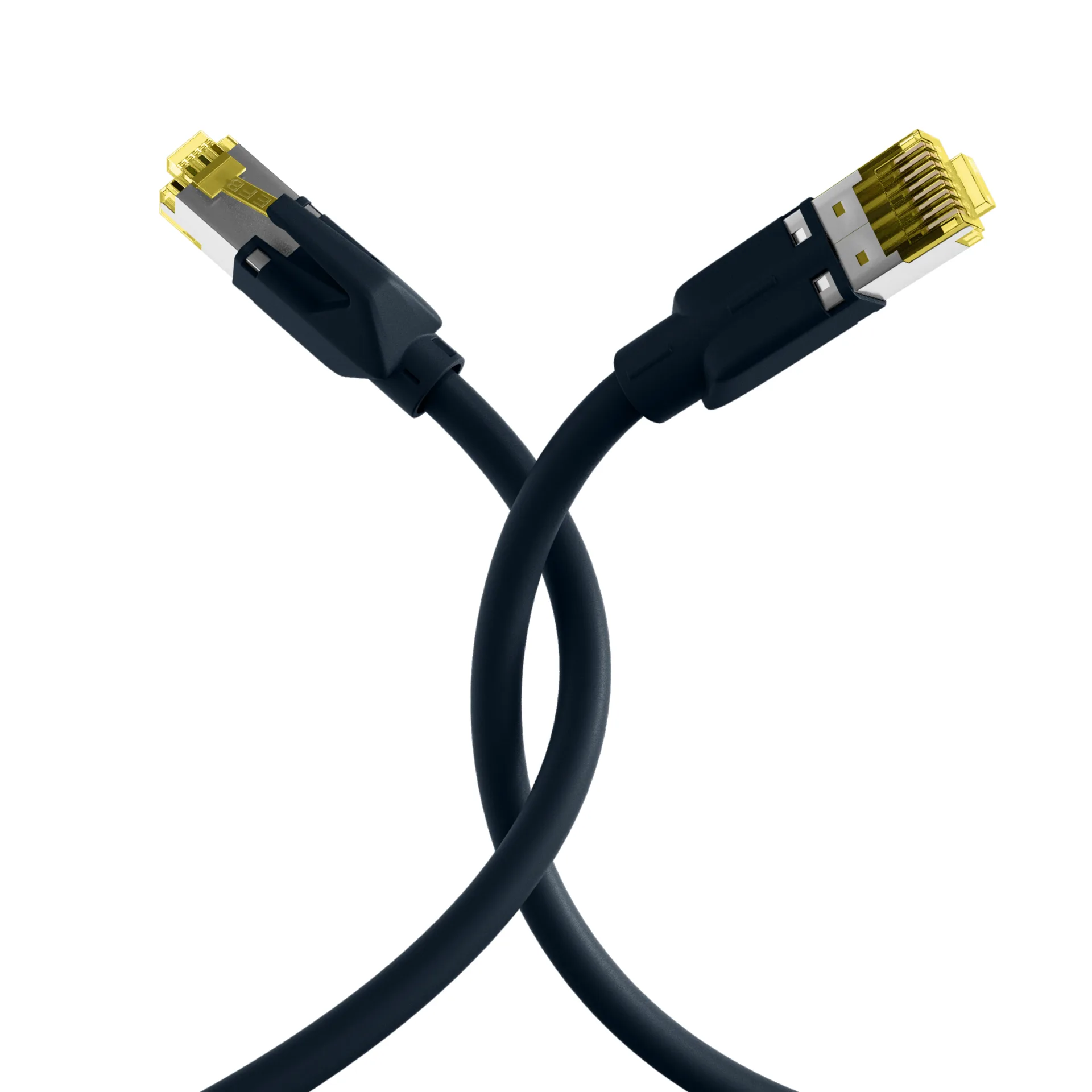RJ45 Patchkabel Cat.6A S/FTP PUR Cat.7 Rohkabel TM31 schwarz 5m – Ansicht 4