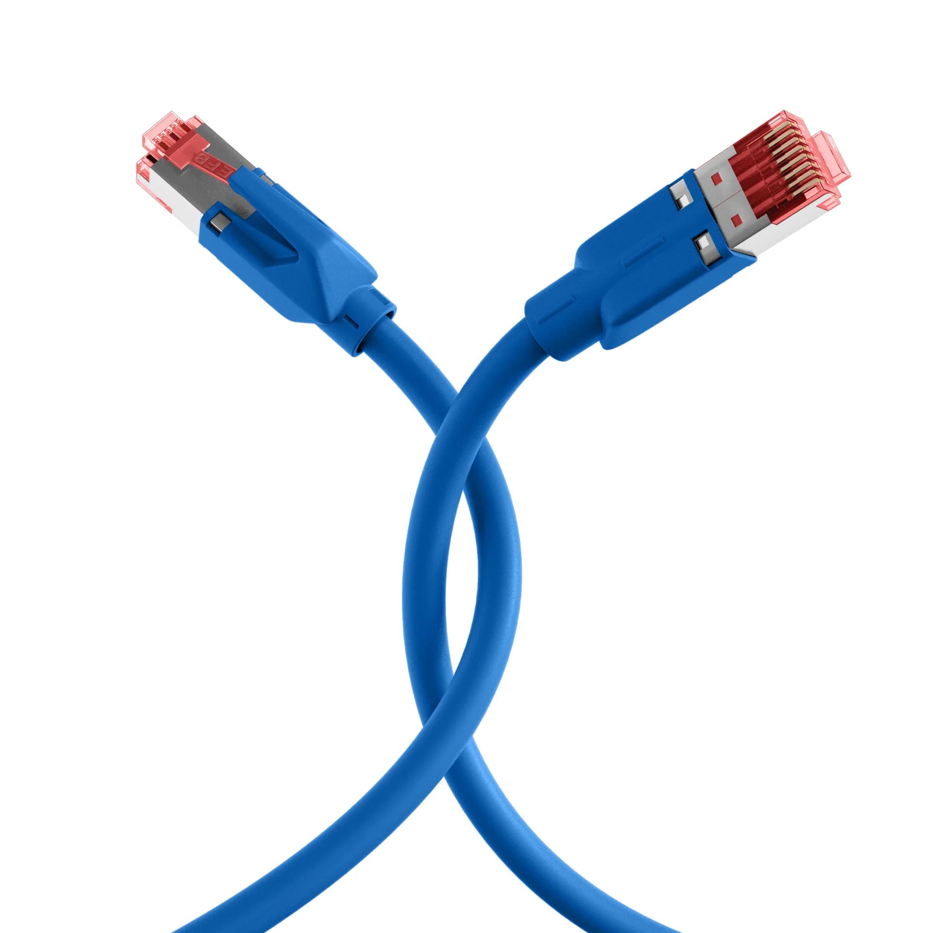 RJ45 Patchkabel Cat.6A S/FTP LSZH Draka UC900 TM21 blau 5m – Ansicht 4
