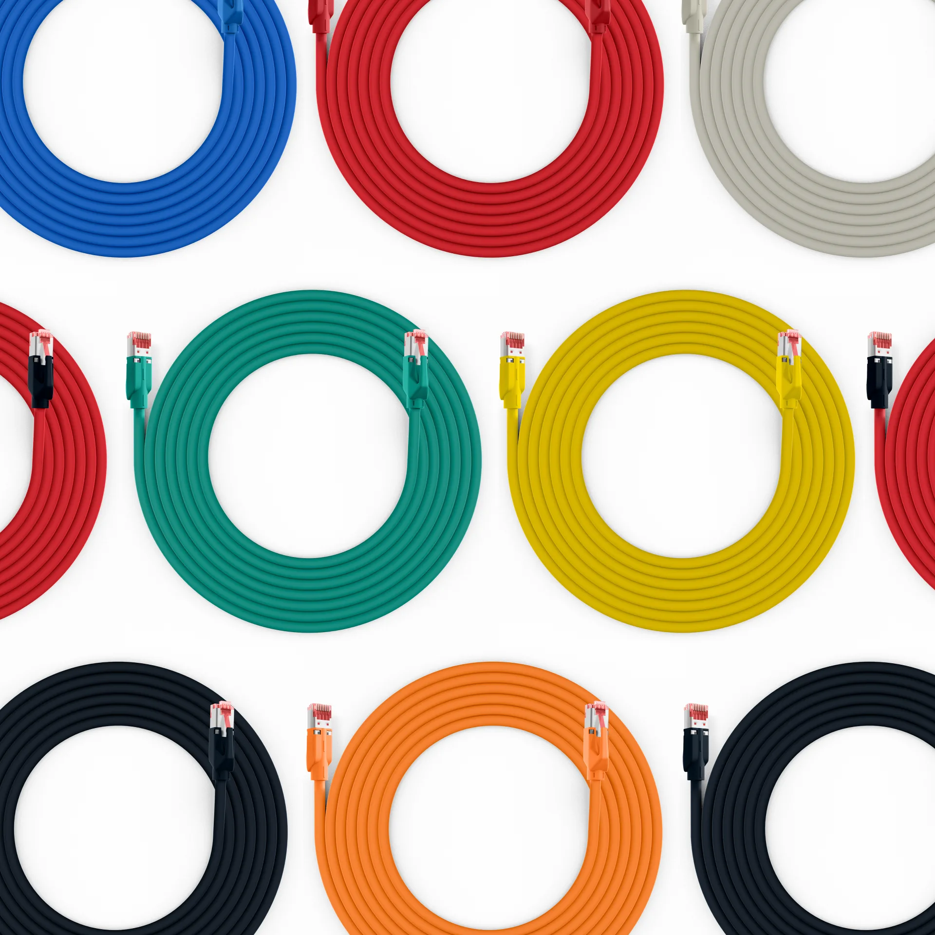 RJ45 Patchkabel Cat.6A S/FTP LSZH Draka UC900 TM21 blau 5m – Ansicht 5