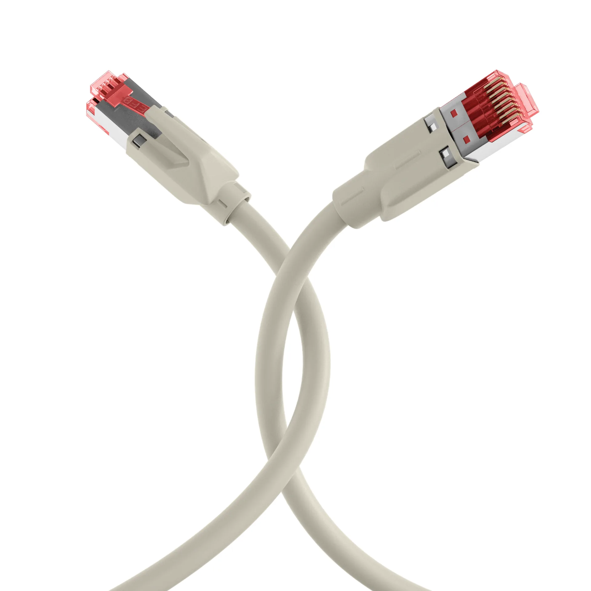 RJ45 Patchkabel Cat.6 S/FTP LSZH Draka UC900 TM21rot crossed grau 5m – Ansicht 4