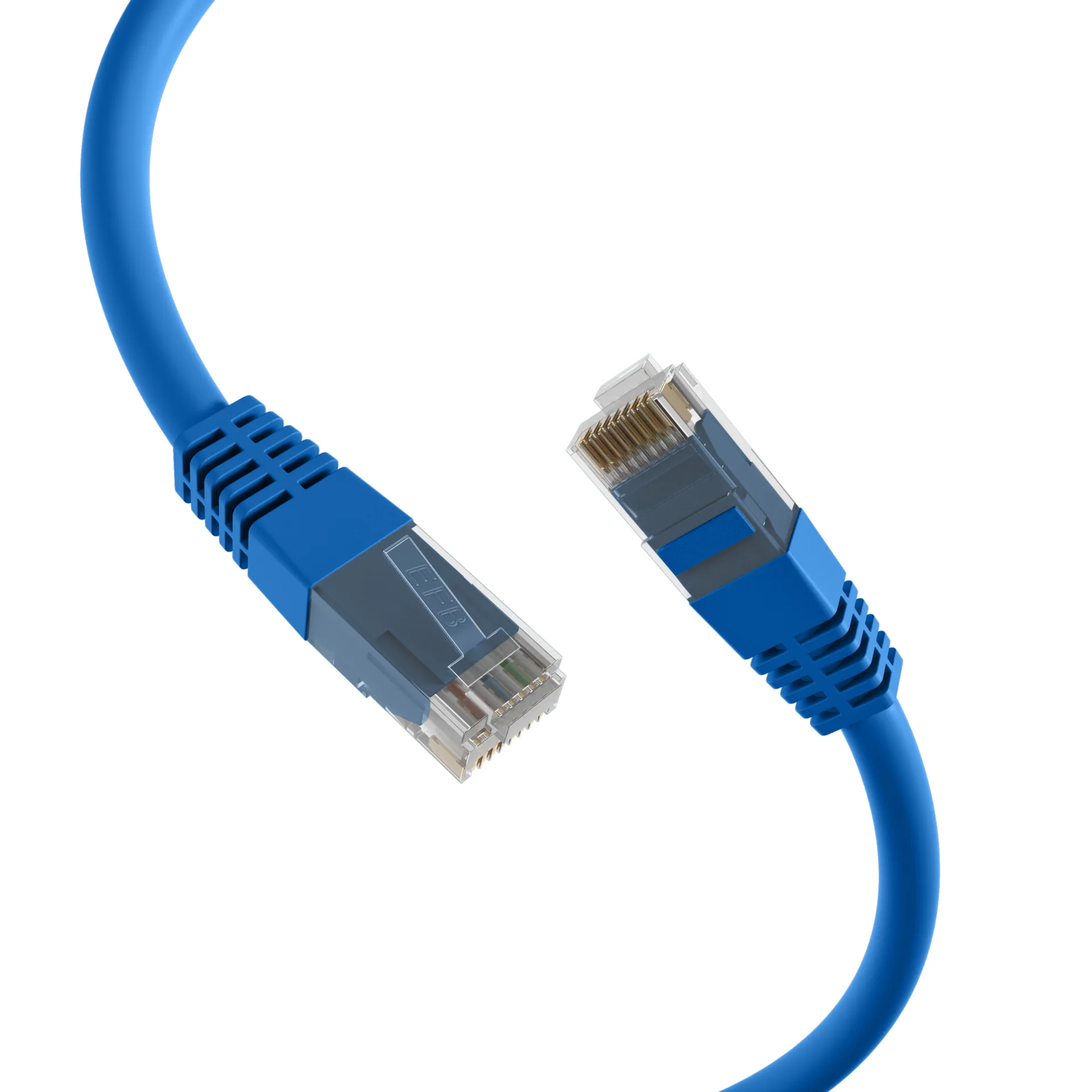 RJ45 Patchkabel Cat.5e U/UTP PVC CCA blau 5m – Ansicht 2
