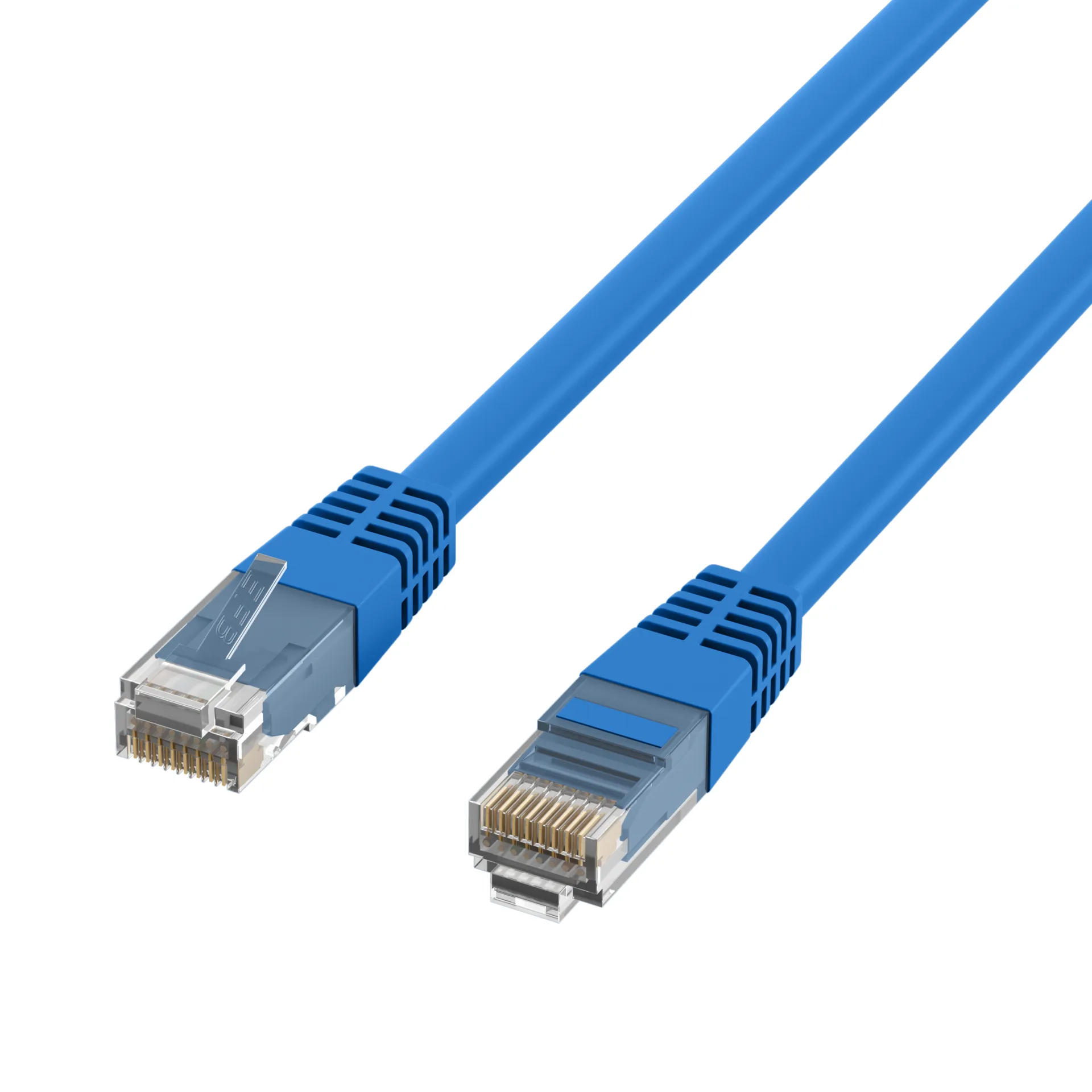 RJ45 Patchkabel Cat.5e U/UTP PVC CCA blau 5m – Ansicht 3