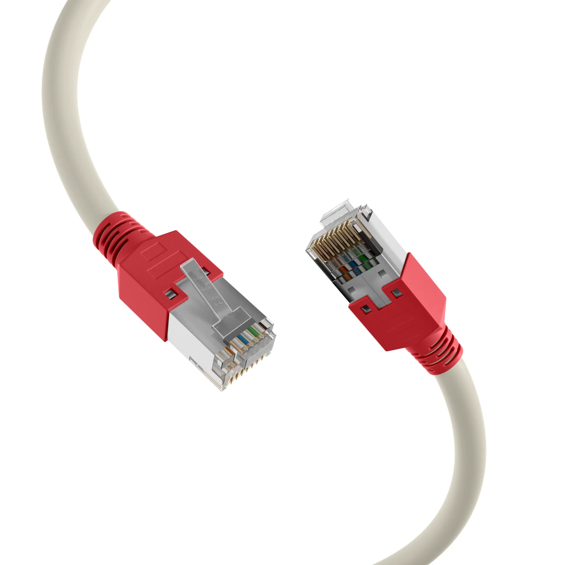 RJ45 Patchkabel Cat.5e F/UTP LSZH Draka UC300 TM11rt crossed grau 5m – Ansicht 2