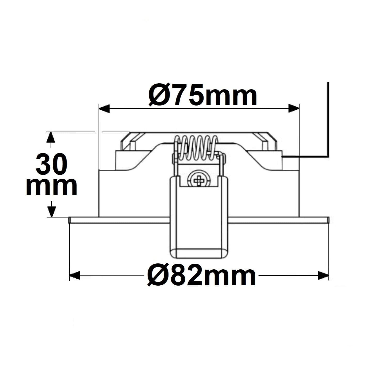 LED Einbaustrahler, weiß, 8W SMD, 120°, rund, warmweiß, dimmbar