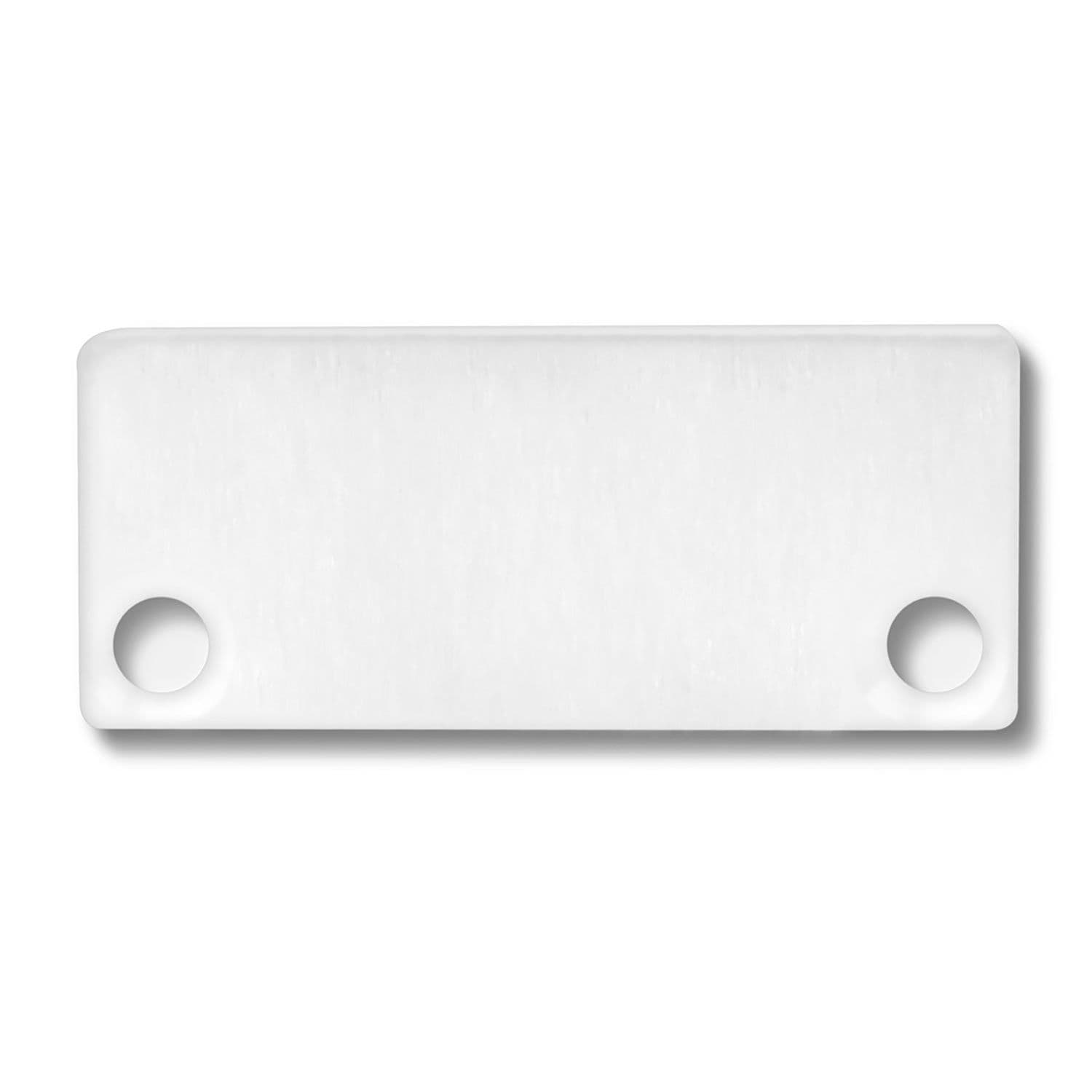 Endkappe EC43 Alu weiß RAL 9010 für SURF/DIVE20 FLAT mit COVER10, 2 STK, inkl. Schrauben