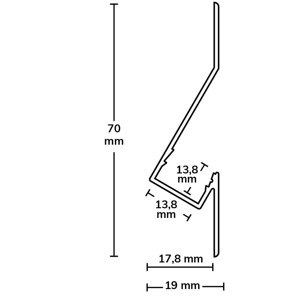 LED Einbauprofil BACKLIGHT3 200cm