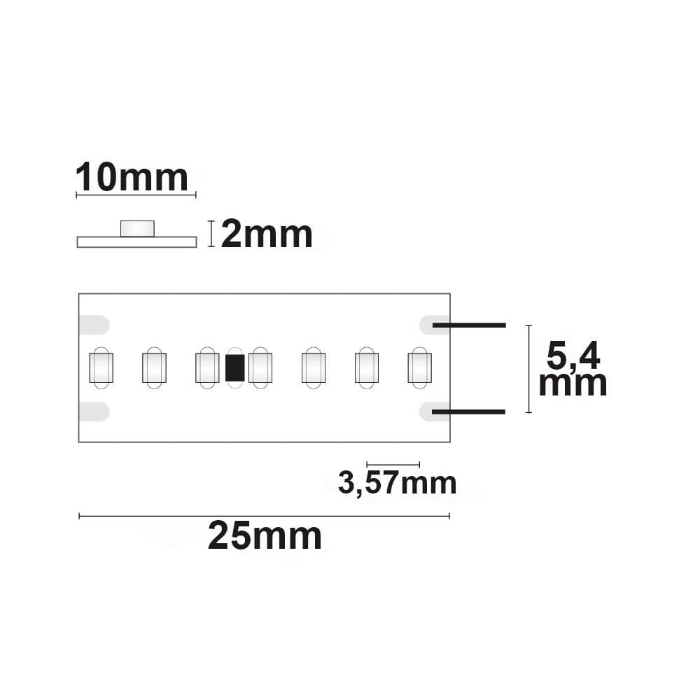 LED CRI927 Linear10 Flexband, 24V DC, 15W, IP20, 2700K, 5m Rolle, 280 LED/m
