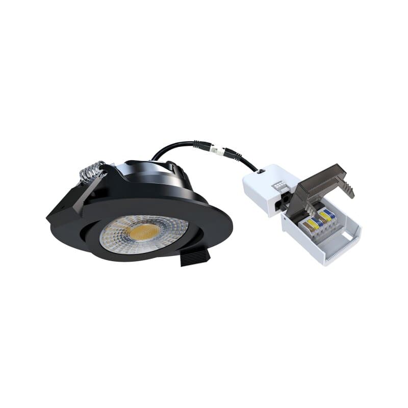 DOTLUX LED-Downlight CIRCLEmini-flat 6W 2700K/3000/4000K COLORselect Schwarz