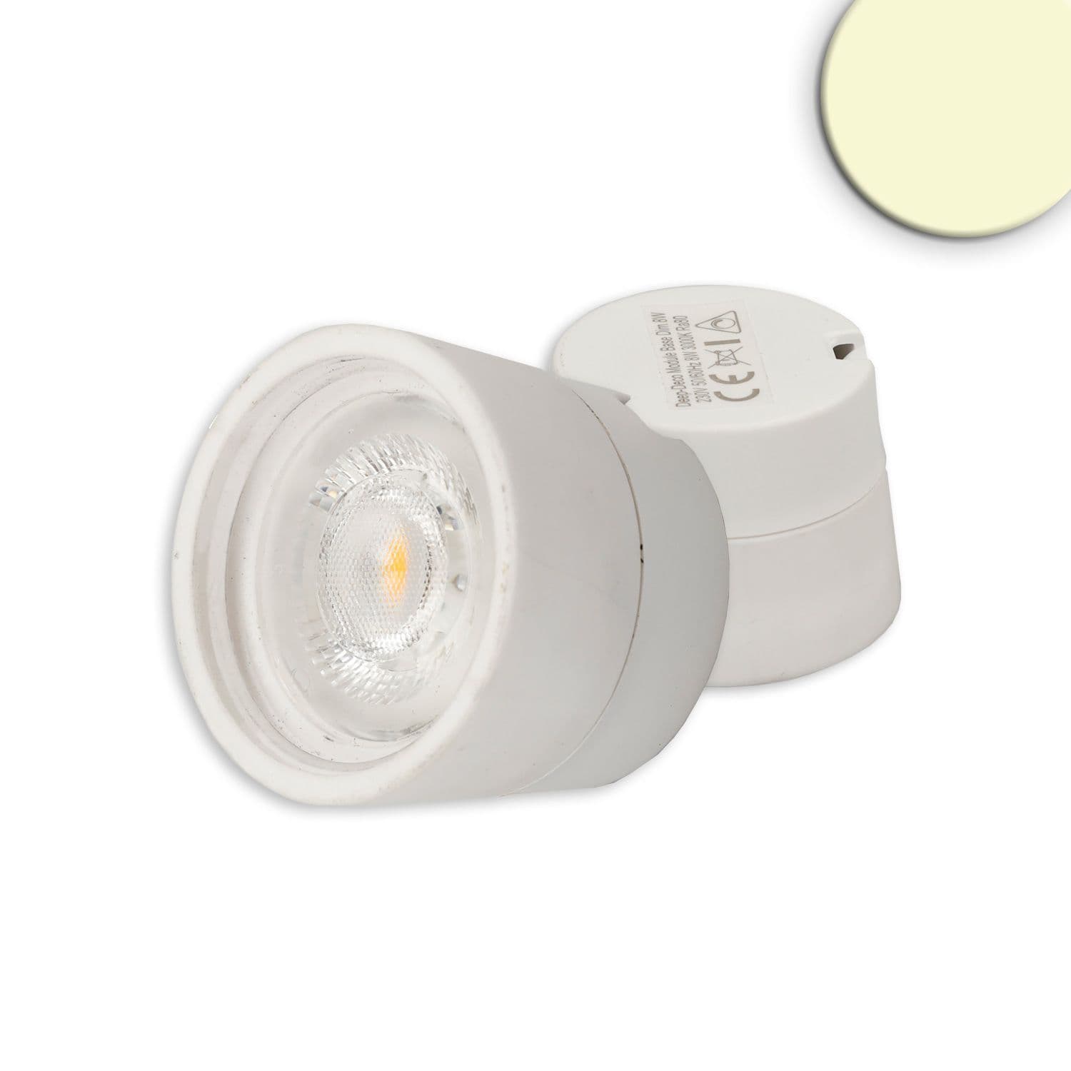 LED Modul SYS-GU10, rund, 5W, CRI90, 2700K, dimmbar (exkl. Cover, exkl. Einbaurahmen)