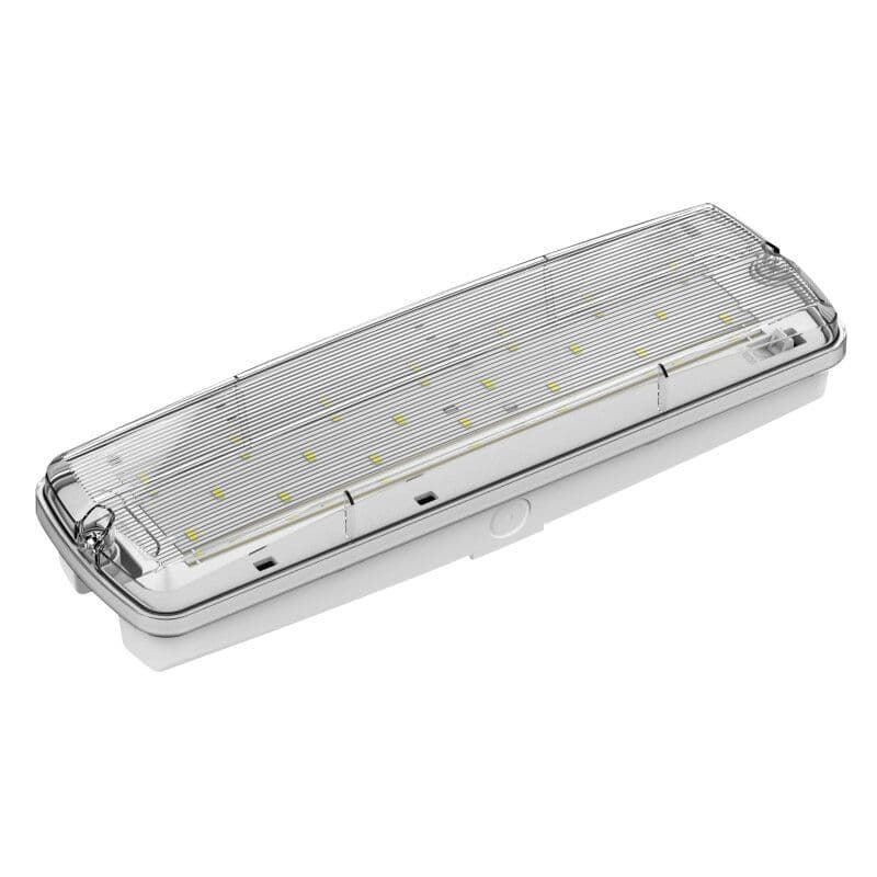 DOTLUX LED-Rettungsleuchte EXIT 3W 6000K inkl. 4 Piktogrammen 3h und 8h Betrieb,(Dauerbetrieb oder Notbeleuchtung) Li-FEPO4 autom. Selbsttest