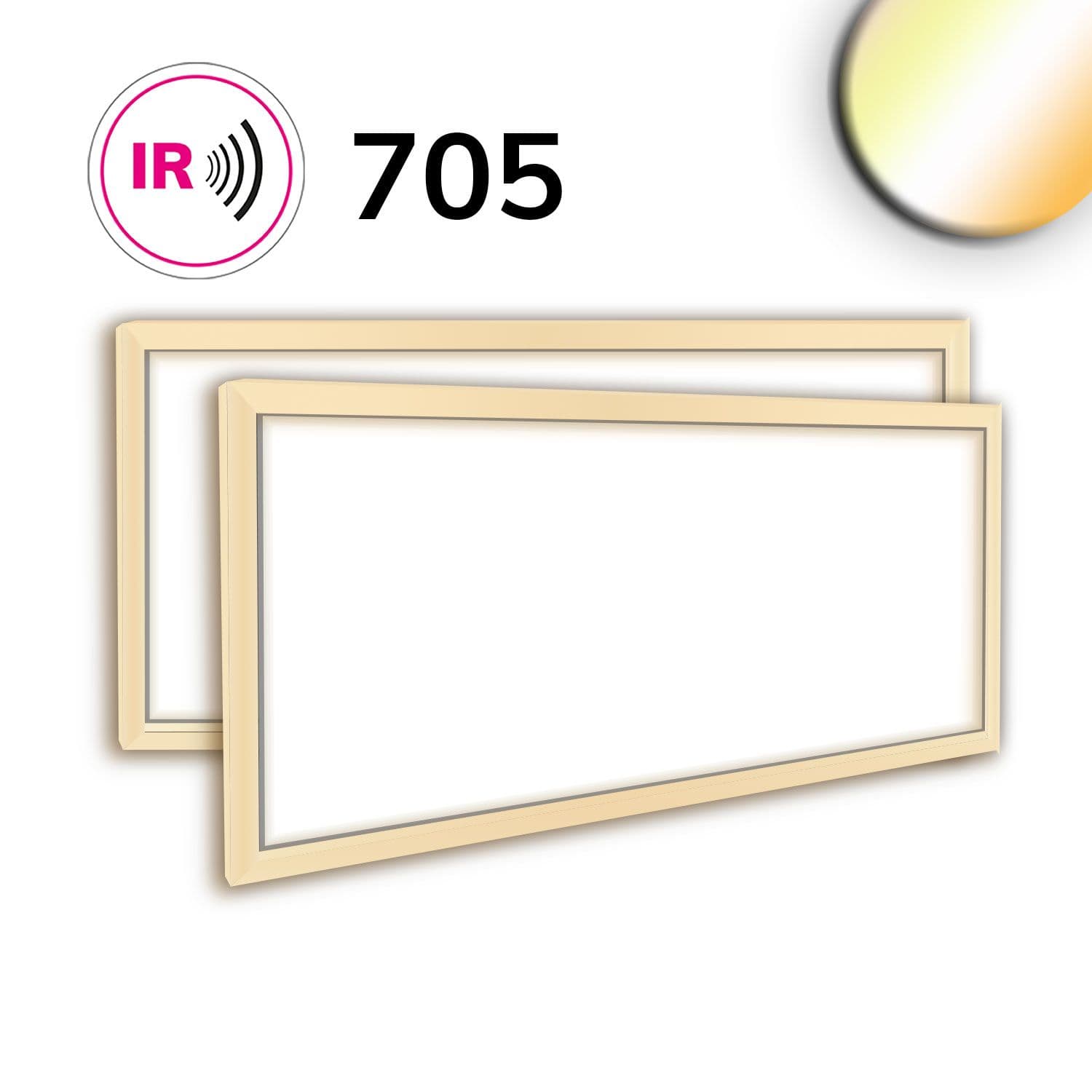 LED Leuchtrahmen H25, Innenformat 592x1192mm, 74W, weißdynamisch, CRI92