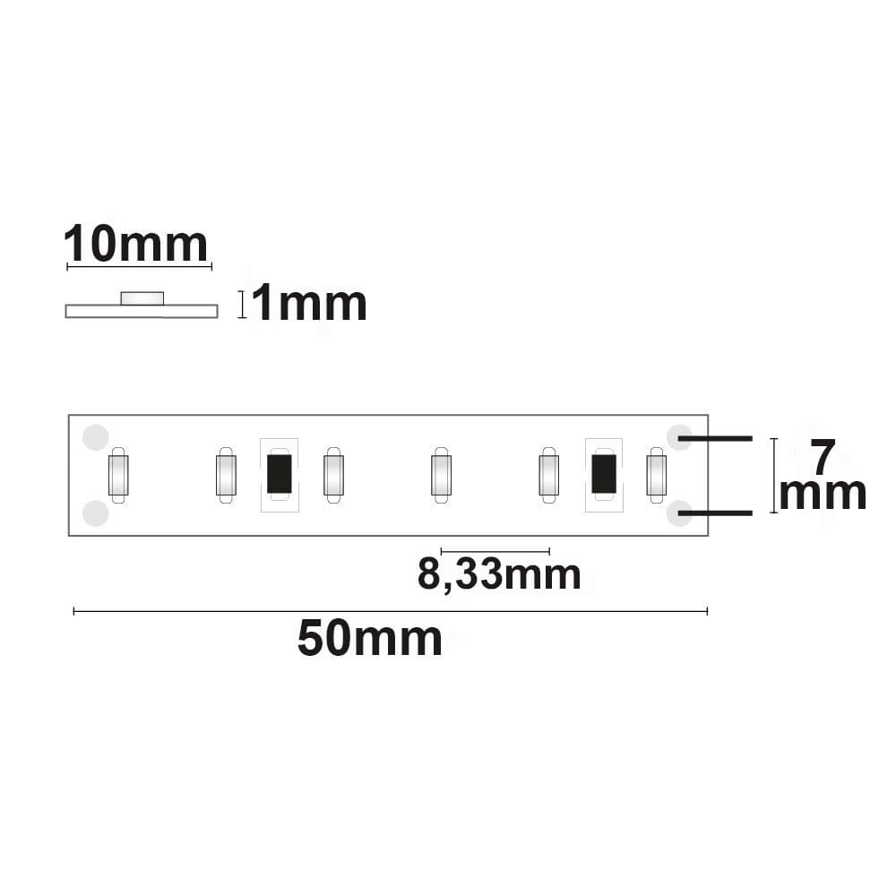 LED CRI930 Flexband, 24V DC, 15W, IP20, 3000K, 5m Rolle, 120 LED/m
