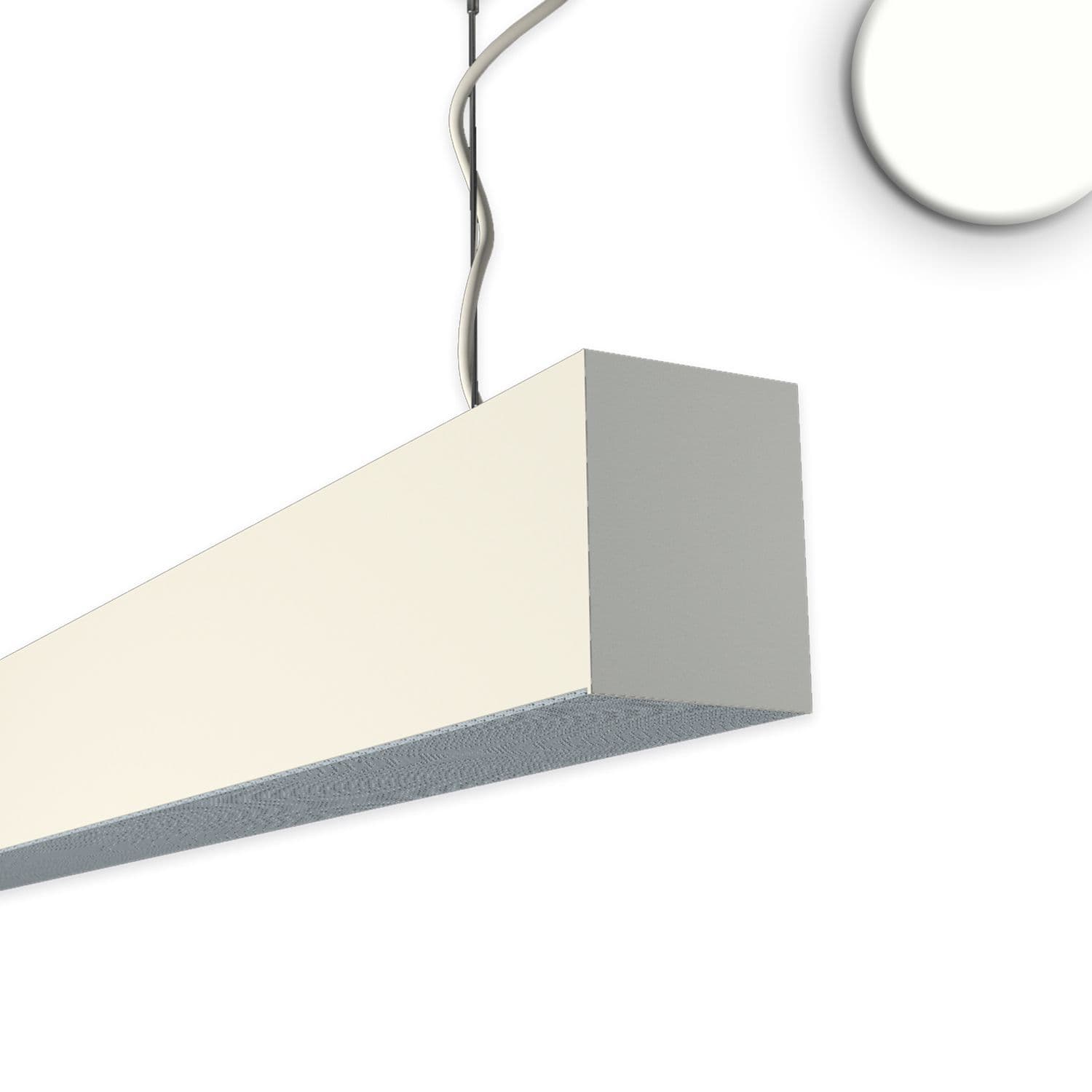 PROLAMP 30Fhs Pendel 50W weiß, 2356mm, asymmetrisch 25°, 4000K