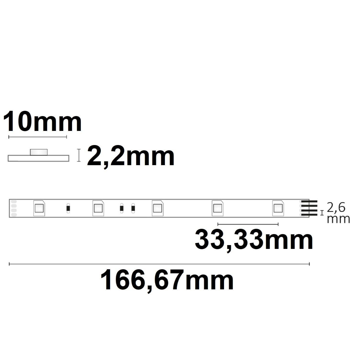 LED SIL-RGB Flexband, 24V DC, 7,2W, IP20, 5m Rolle, 30 LED/m