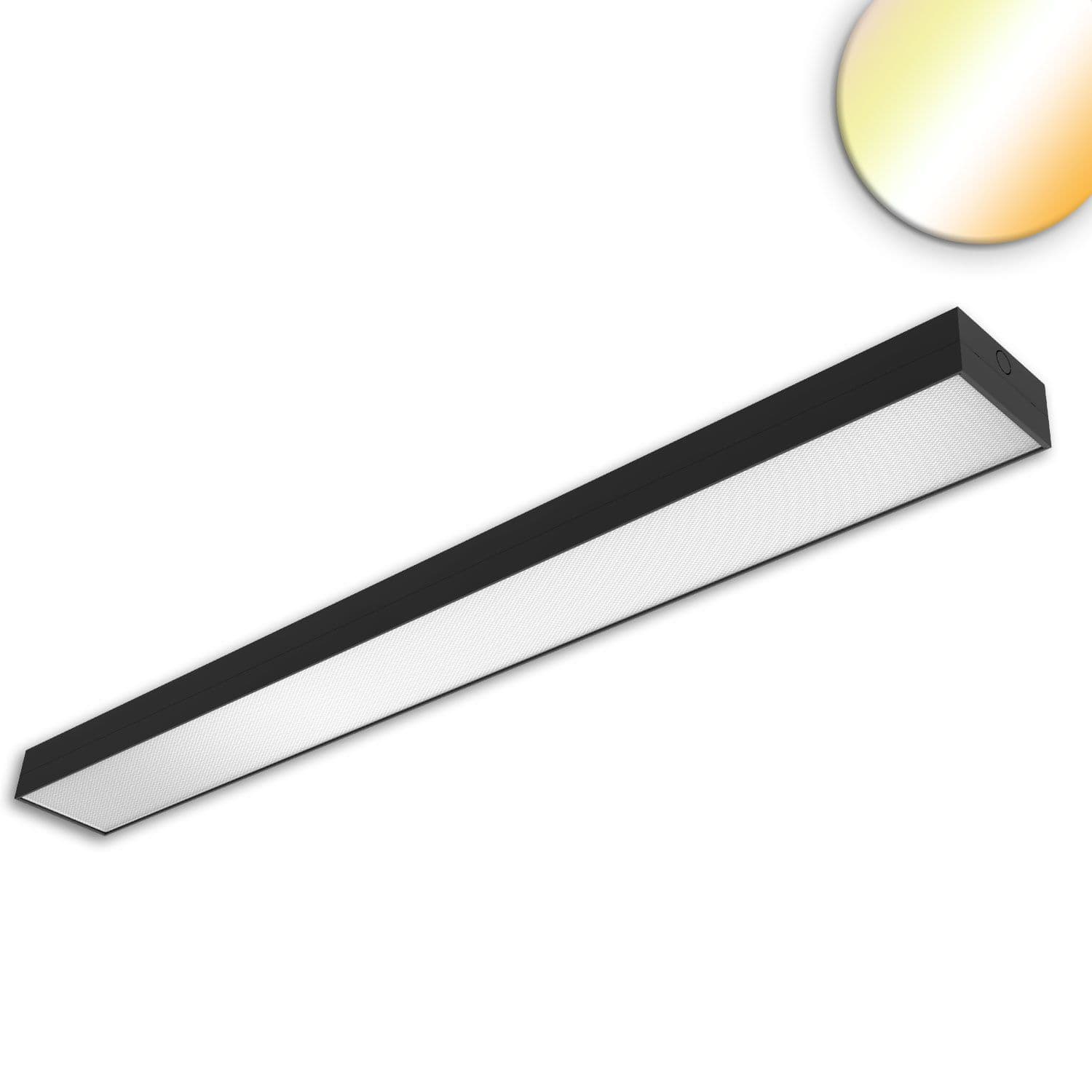 LED Langfeldleuchte, 120x12cm, schwarz, 25|30|35|40W, UGR<19 2H|2H, ColorSwitch 3000|4000|5000K
