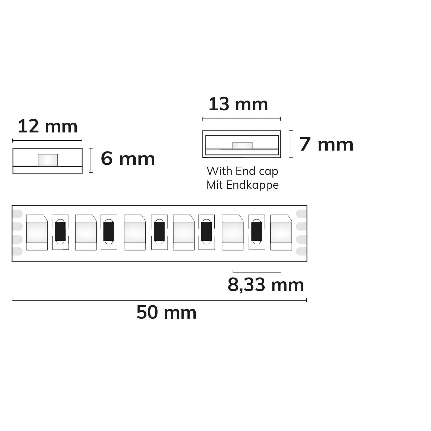 LED AQUA RGB Linear Flexband, 24V DC, 12W, IP67, 5m Rolle, 120 LED/m