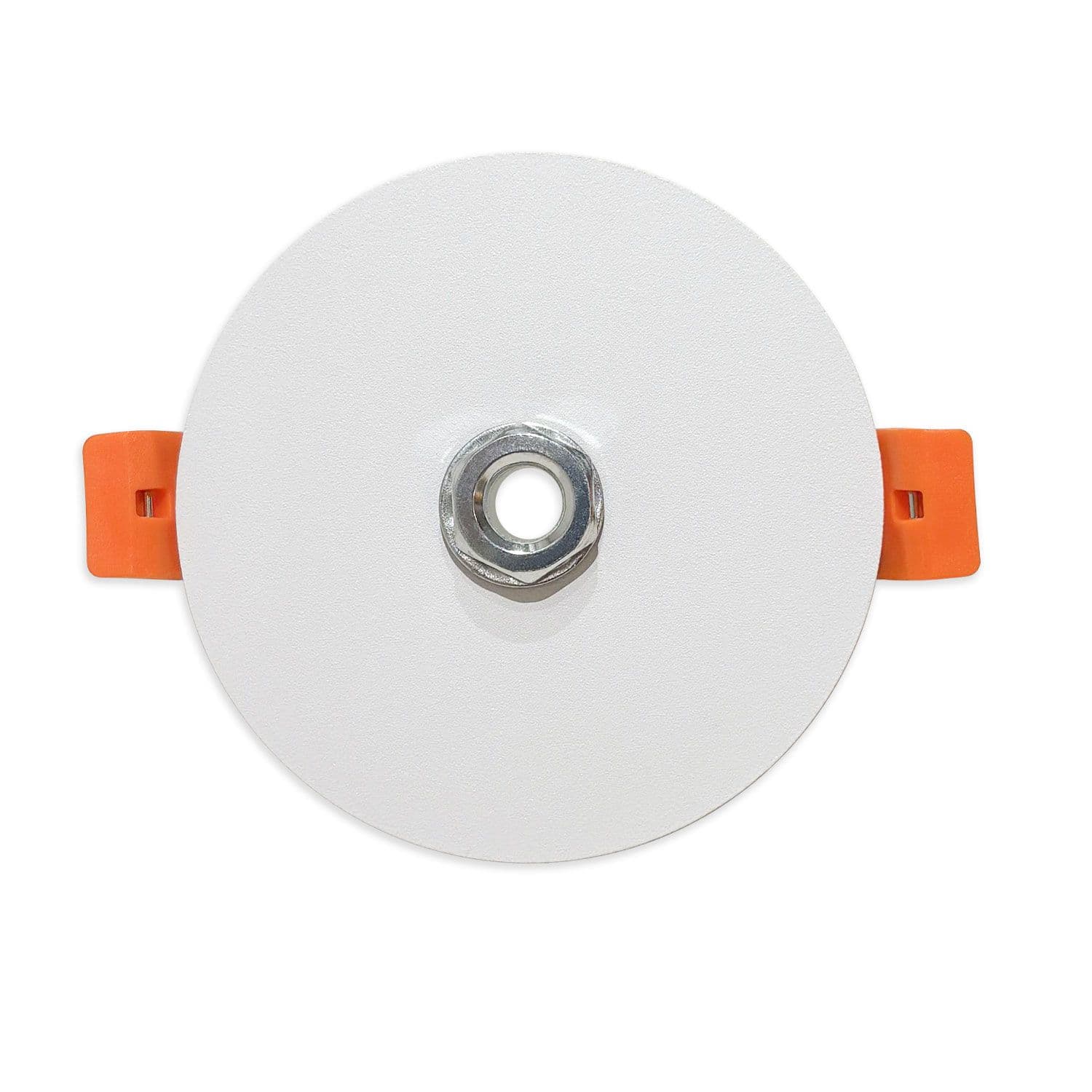 Einbau Deckenbaldachin rund, max. 68mm Ausschnitt, AD 85mm, max. 9mm Kabeldurchm, weiß