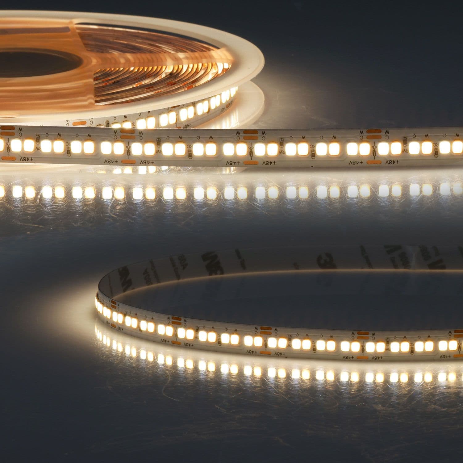 LED CRI918/940 CCT Flexband, 48V DC, 6W + 6W, IP20, 10m Rolle, 256 LED/m