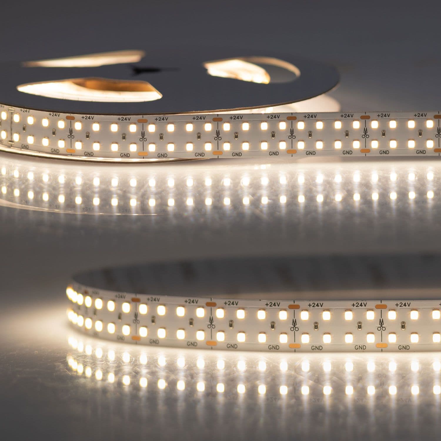 LED CRI940 Flexband, 24V DC, 30W, 160lm/W, zweireihig, IP20, 4000K, 5m Rolle, 240 LED/m