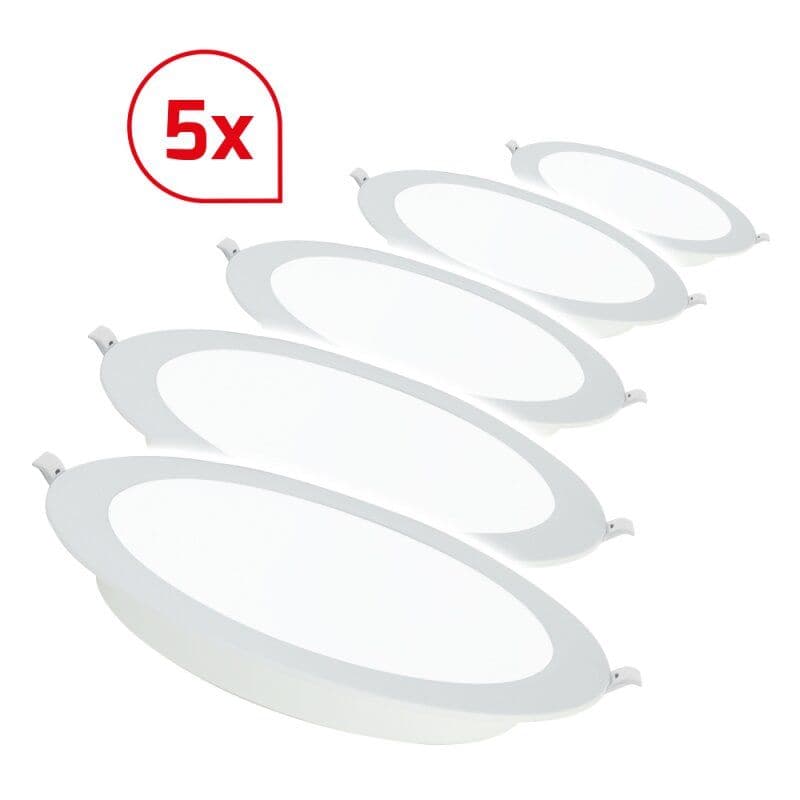 DOTLUX LED-Downlight CIRCLEflat 6W 4000K inkl. Treiber Set 5 Stück