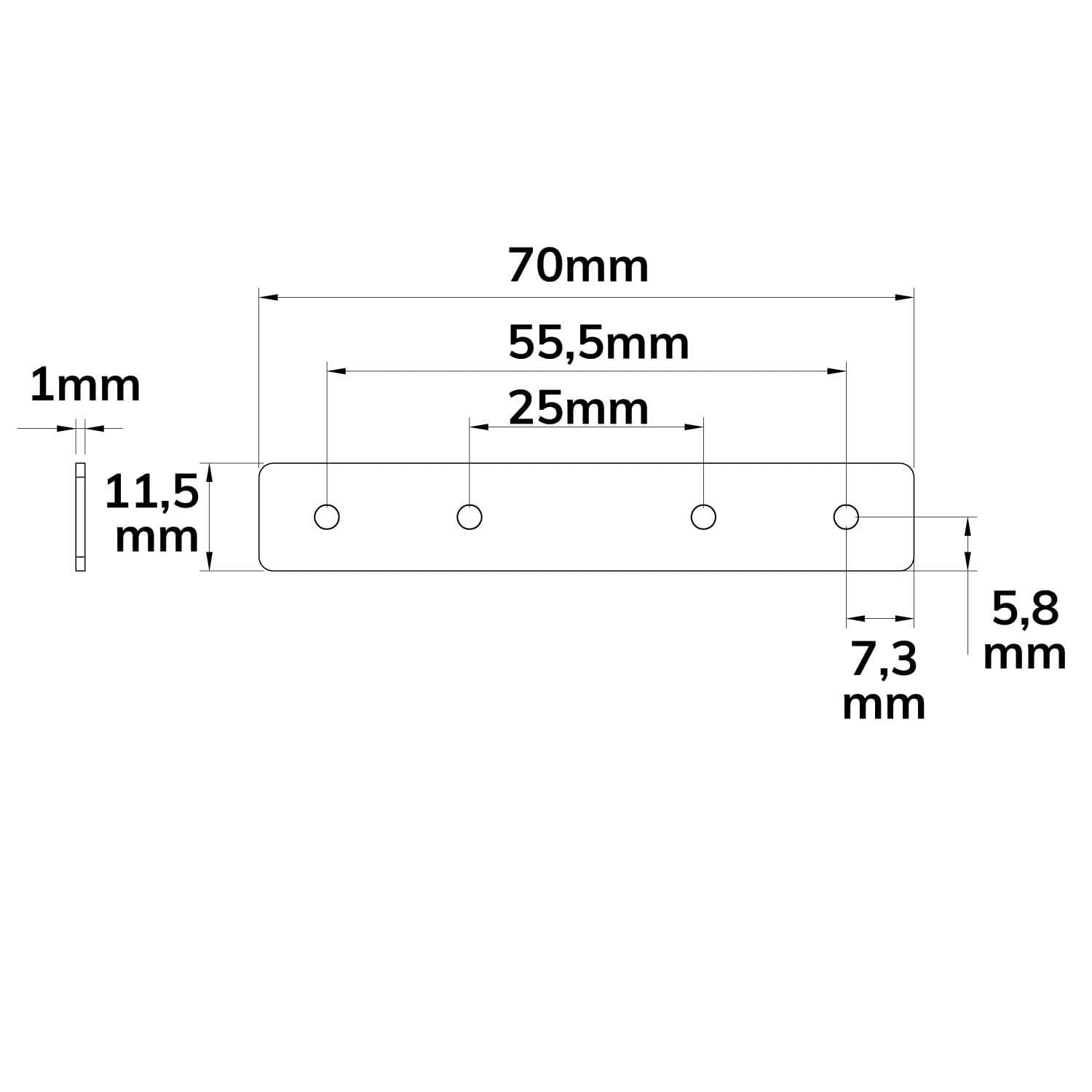 Track48 Verbindungsplatte für Trockenbauschiene, 2 Stück