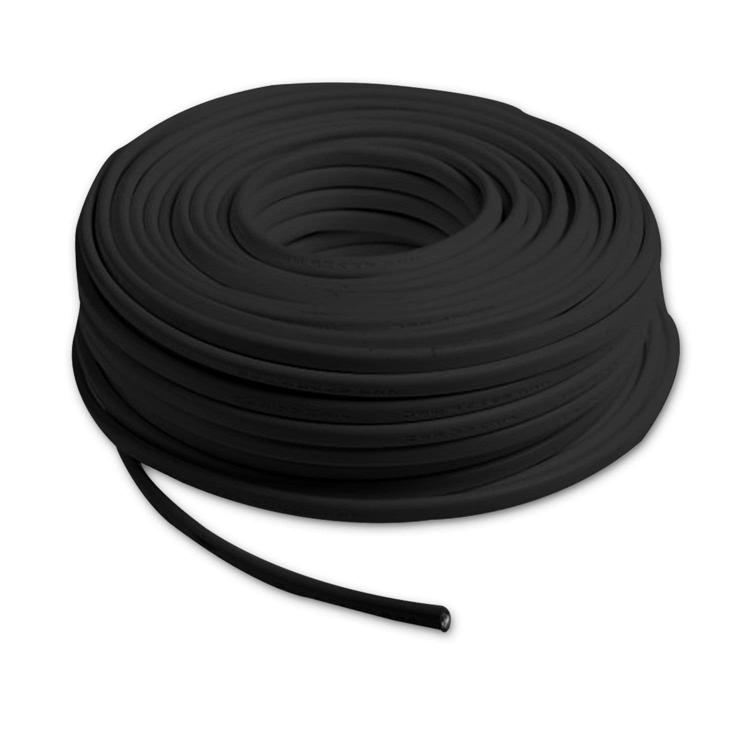 Kabel PVC ummantelt, schwarz, 2x1,5mm² H05VV-F, Meterware