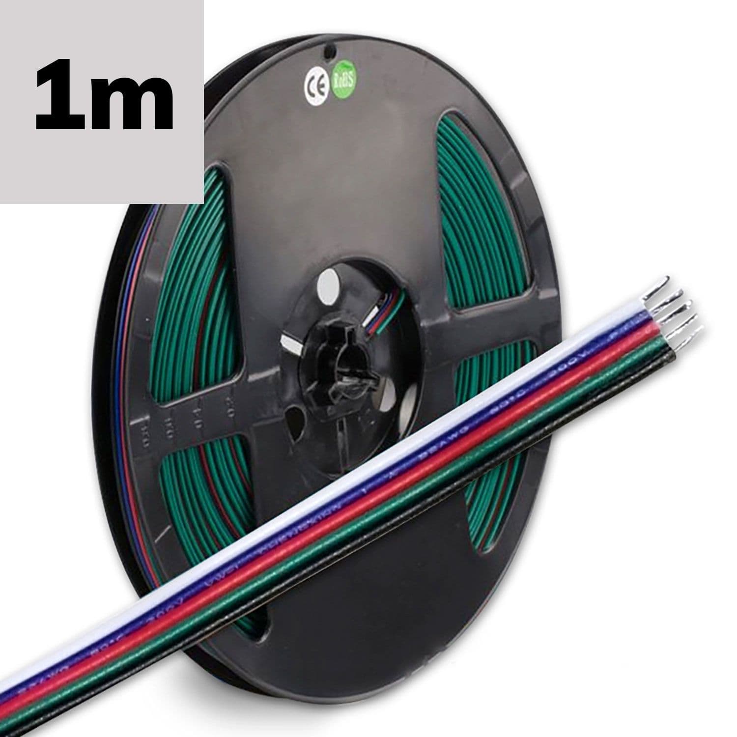 Kabel RGB+W 5x0,5mm² H03VH-H AWG20, Meterware
