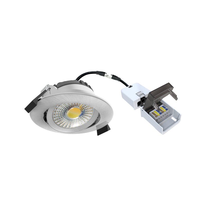 DOTLUX LED-Downlight CIRCLEmini-flat 6W 2700K/3000/4000K COLORselect Edelstahl