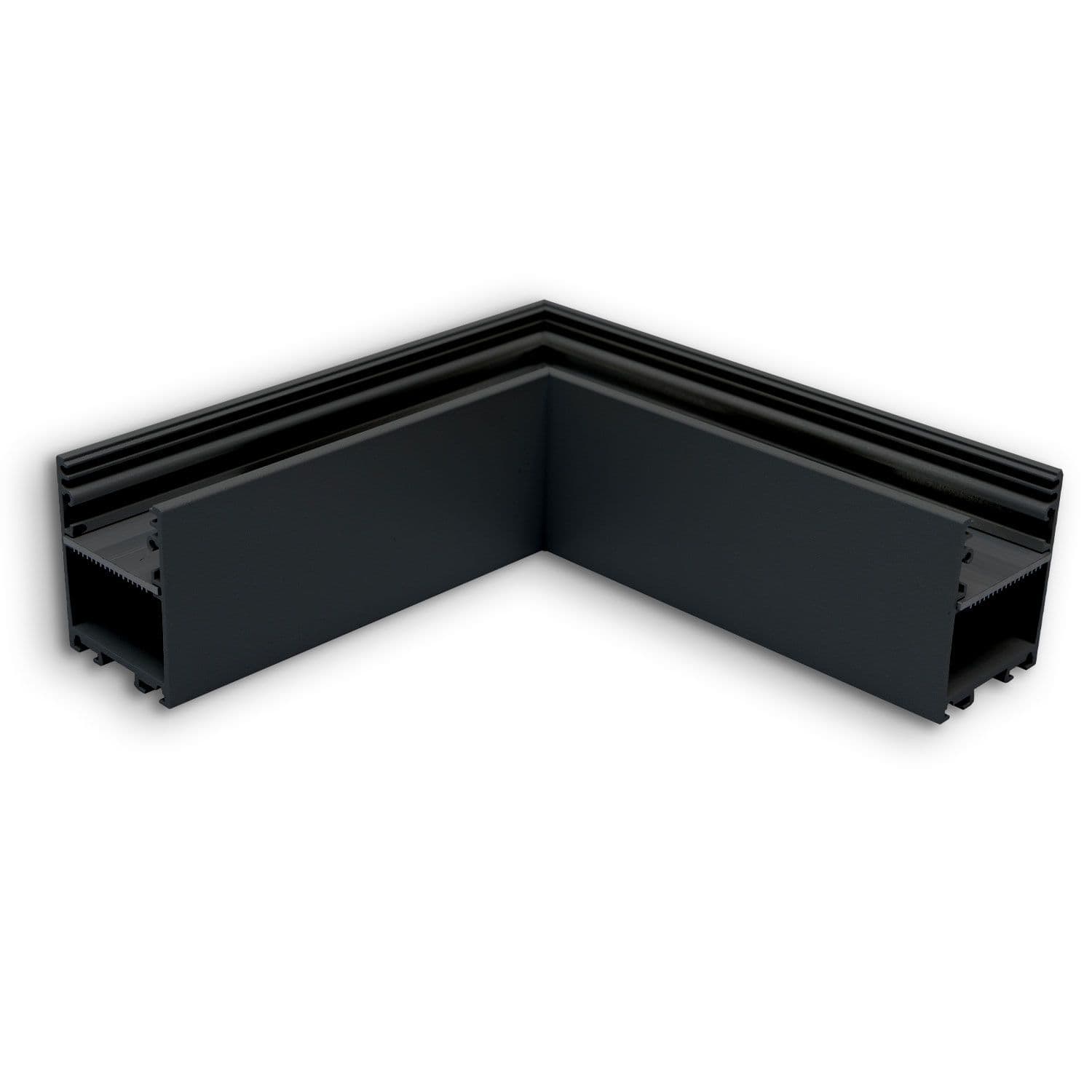 LAMP30V2 90° Eck, geschweißt, 120x120mm, schwarz RAL 9005, exkl. Cover