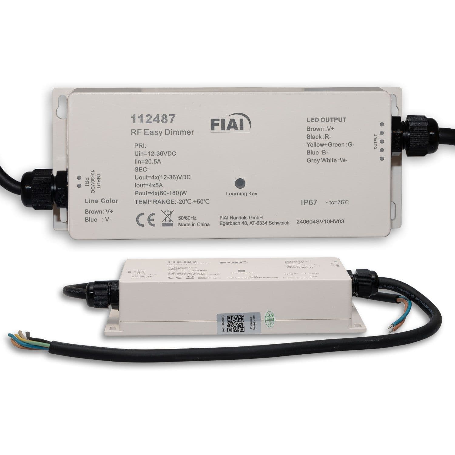 Sys-One Funk PWM-Dimmer IP66, 4 Kanal, 12-36V 4x5A