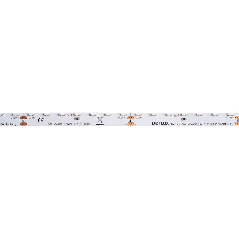 DOTLUX LED-Streifen SIDEVIEW 48W 8mm 2700K IP20 5m-Rolle inkl. 50cm Anschlusskabel beidseitig