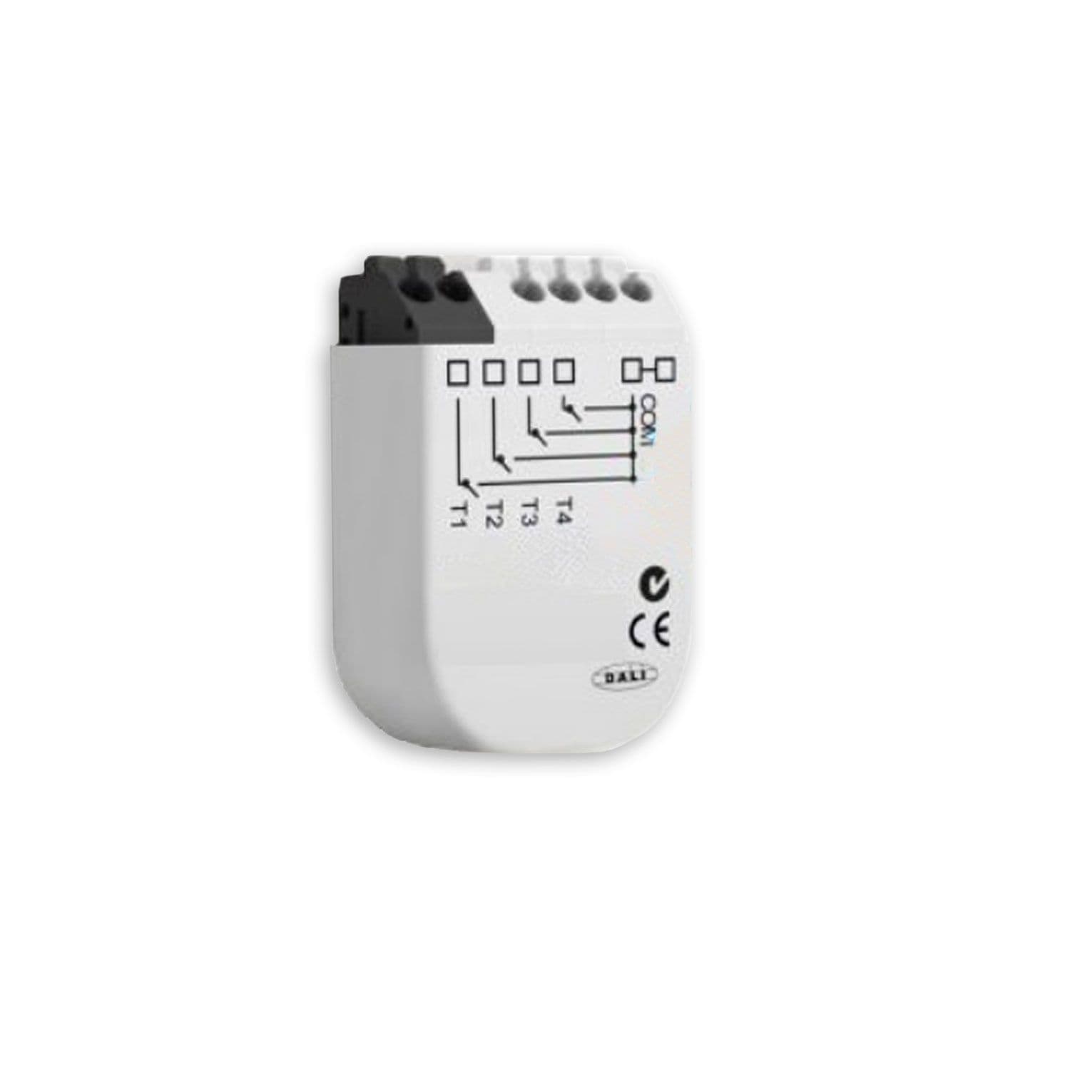 DALI Funktransmitter zur Initiierung von 4 Wirkbereichen am DALI Bus via 4 Push-Taster, Batt.Betrieb