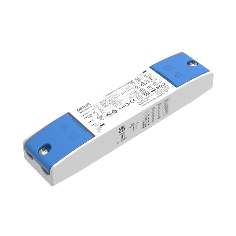 LED-Netzteil CC max. 15W 100-450mA 2,5-52V PUSH dimmbar DALI-2 geeignet für Zentralbatterie durchverdrahtbar
