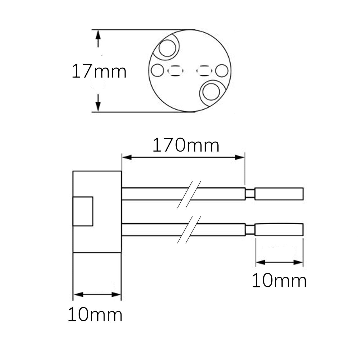 GU5.3 Keramik-Fassung für G4/MR16/MR11 Leuchtmittel, 12-24V