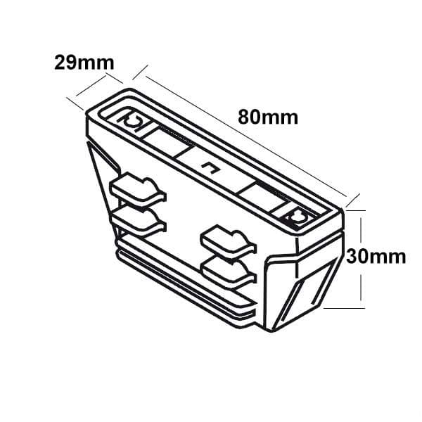 3-Phasen Classic Linear-Verbinder stromführend, weiß